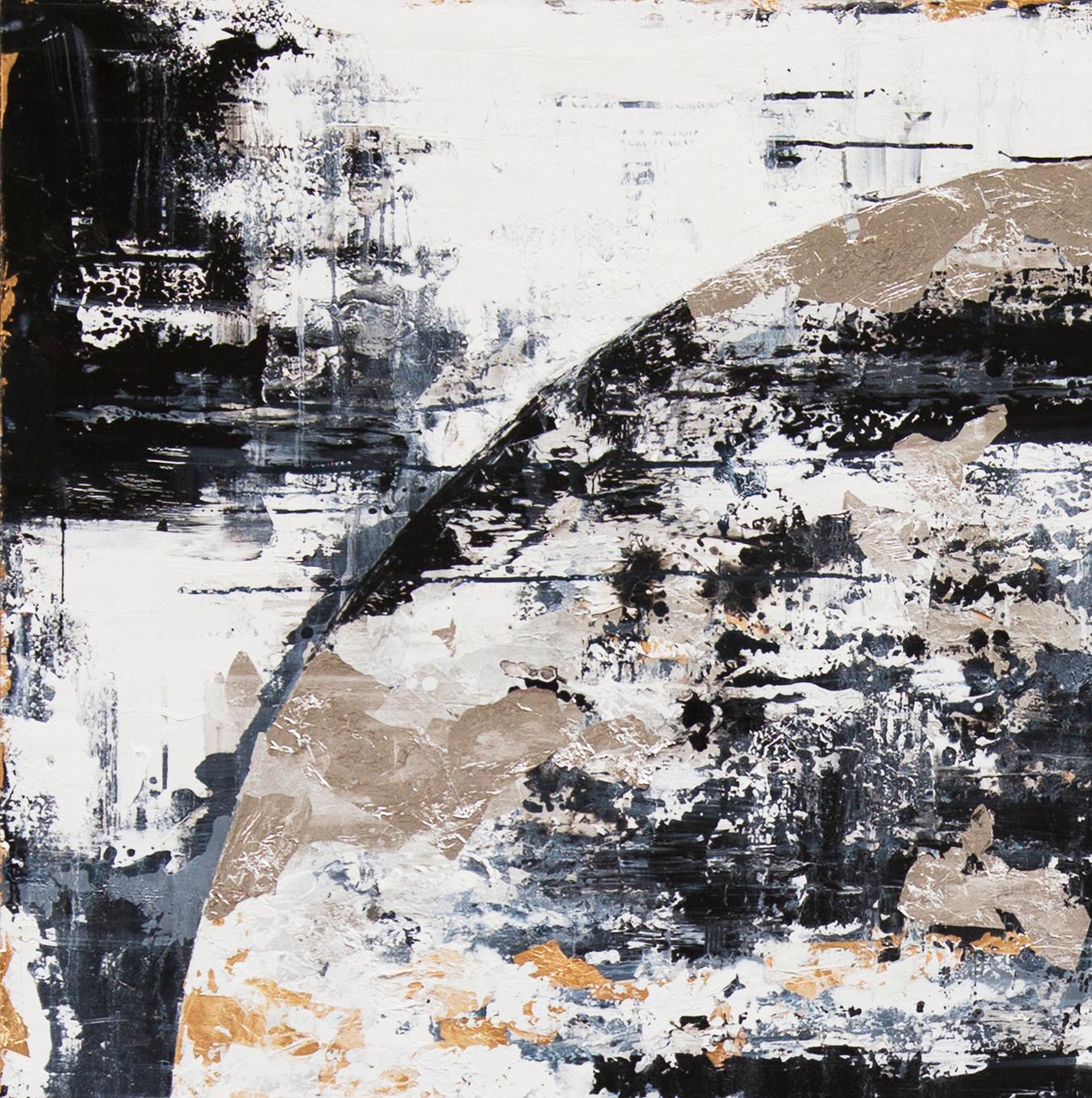 Snow Moon - 21st Century, Contemporary, Abstract Painting, Gold Leaf 1