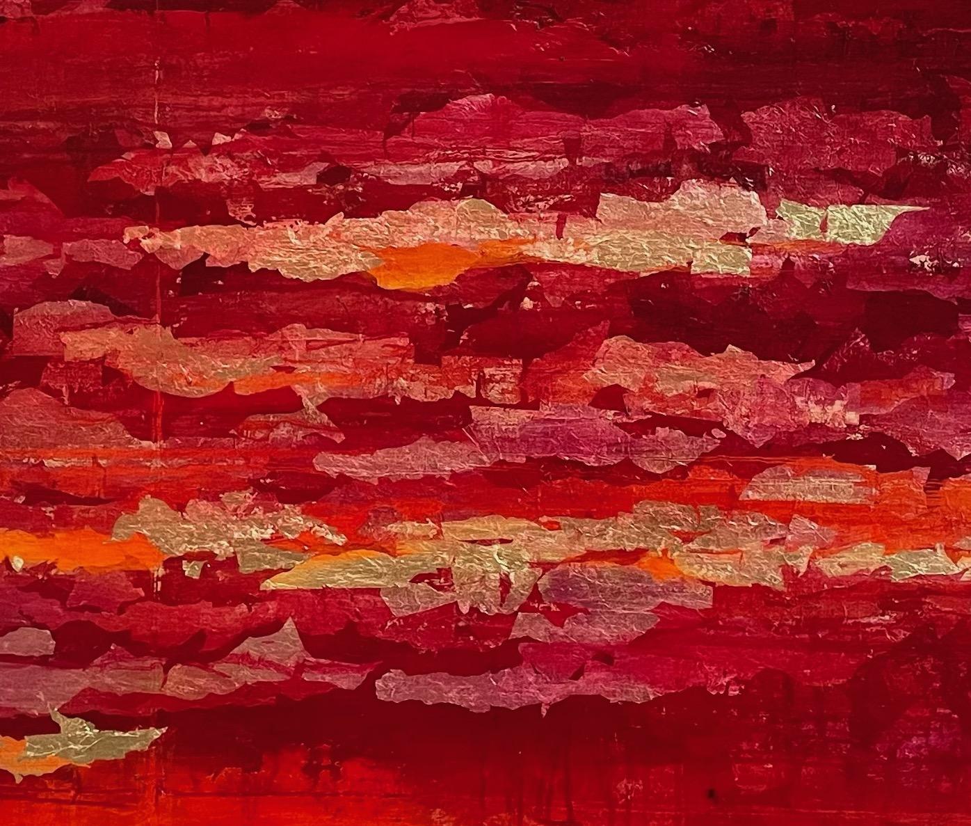 A. Winter Dawn III - 21° secolo, Contemporaneo, Astratto, Pittura a olio, Foglia d'oro - Painting di Chelsea Davine