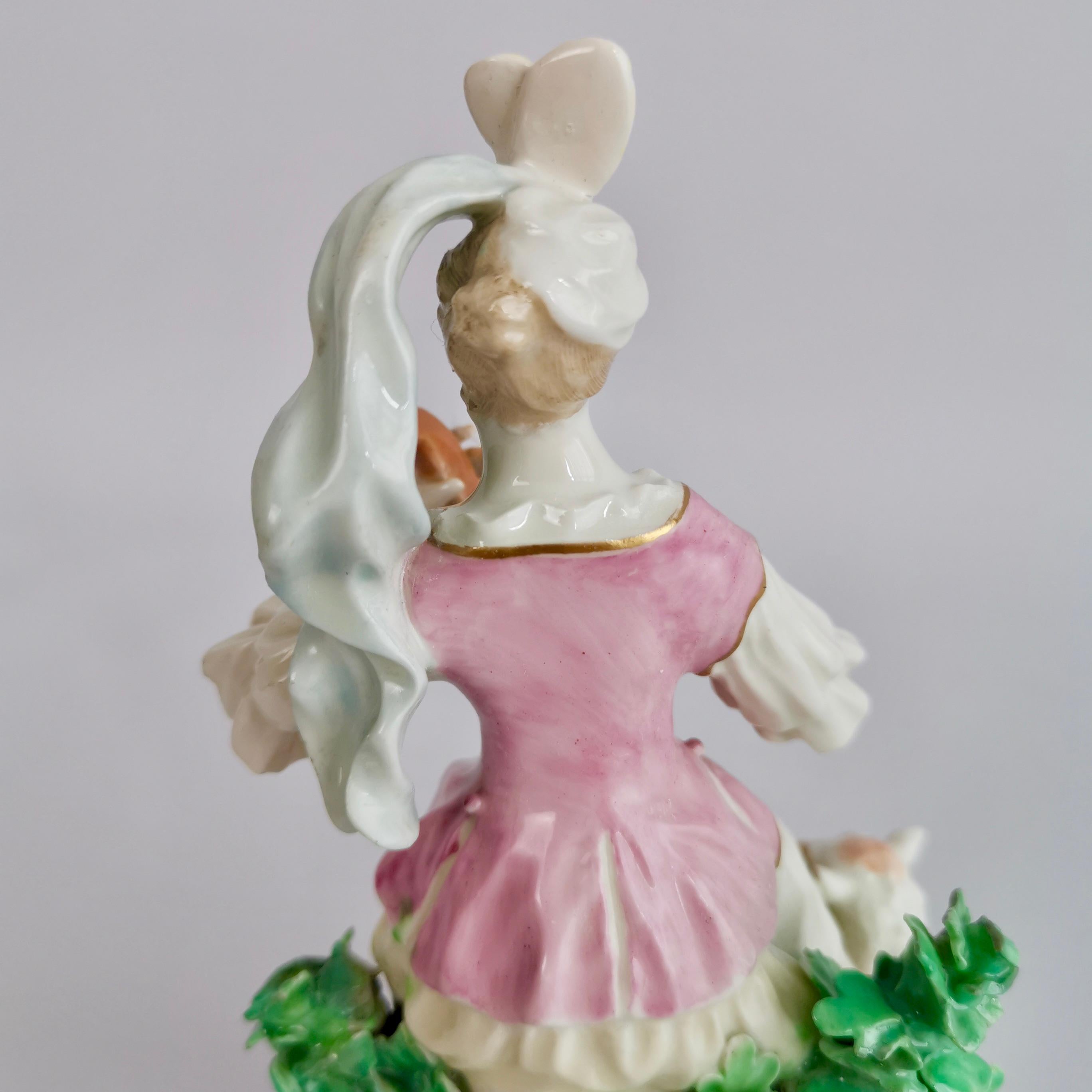 Chelsea-Derby Porcelain Figure of Lady with Lute, 18th Century, circa 1770 1