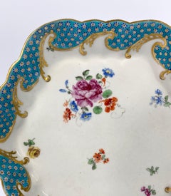 Chelsea Derby Porcelain Teapot Stand, in Sevres Style, circa 1775