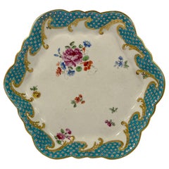 Chelsea Derby Porcelain Teapot Stand, in Sevres Style, circa 1775