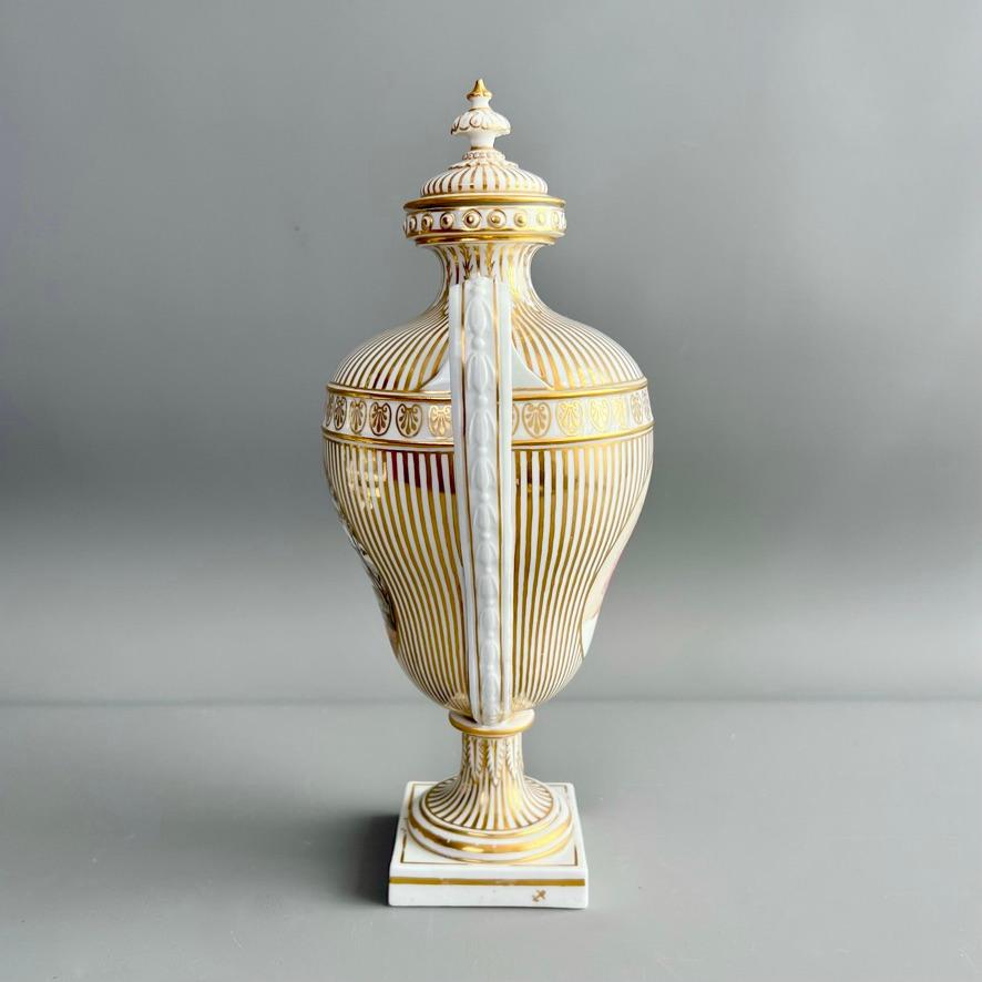 Dipinto a mano Vaso e coperchio di Chelsea-Derby, Zachariah Boreman e Richard Askew, 1783-1784 in vendita