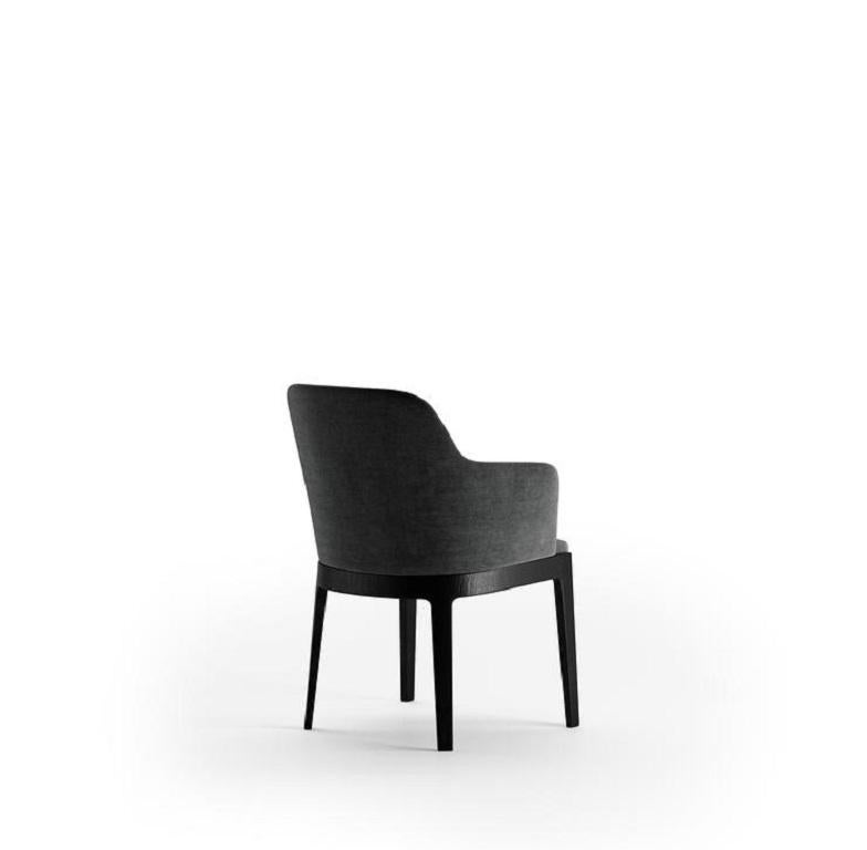 Modern Gray Armchair in Velvet Molteni&C by Rodolfo Dordoni - Chelsea - made in Italy For Sale