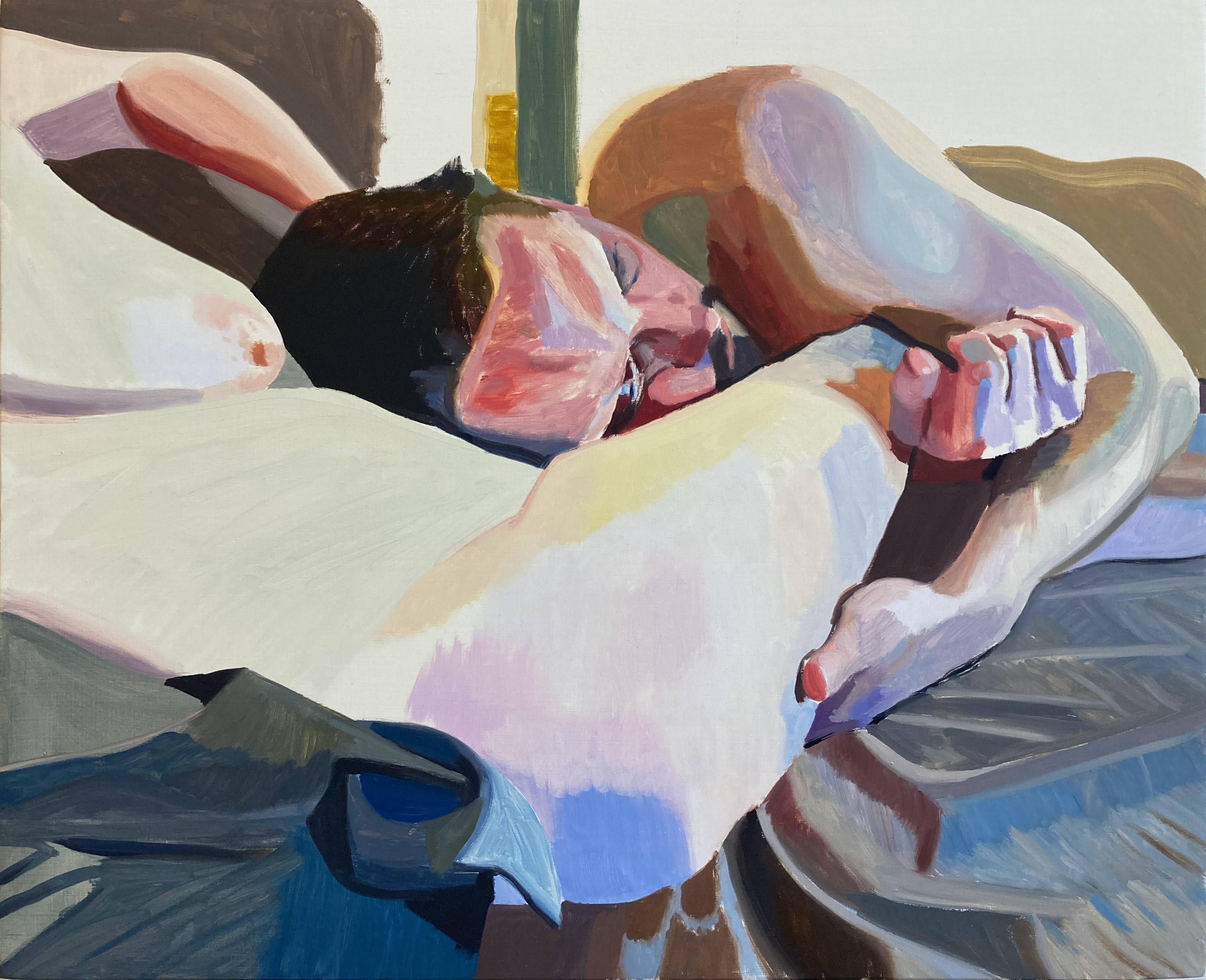 Figurative Painting Chelsea Gibson - "Fawn" Peinture figurative contemporaine