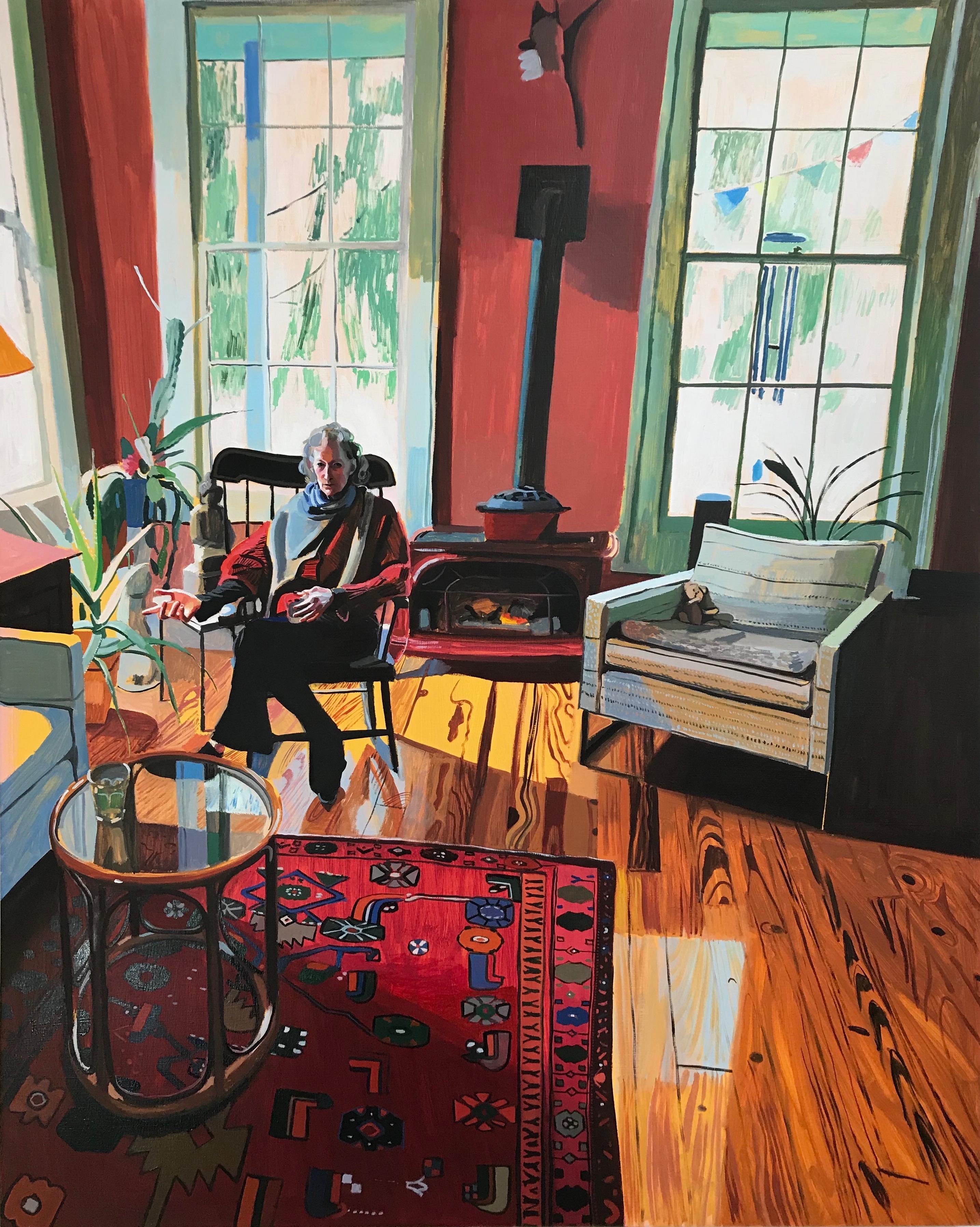 Chelsea Gibson Figurative Painting - Kaima's Living Room