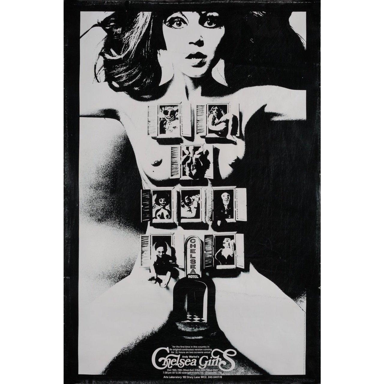 Original 1970 re-release British double crown poster by Alan Aldridge for the 1966 film Chelsea Girls directed by Paul Morrissey / Andy Warhol with Brigid Berlin / Randy Borscheidt / Ari Boulogne / Angelina 'Pepper' Davis. Very Good-Fine condition,