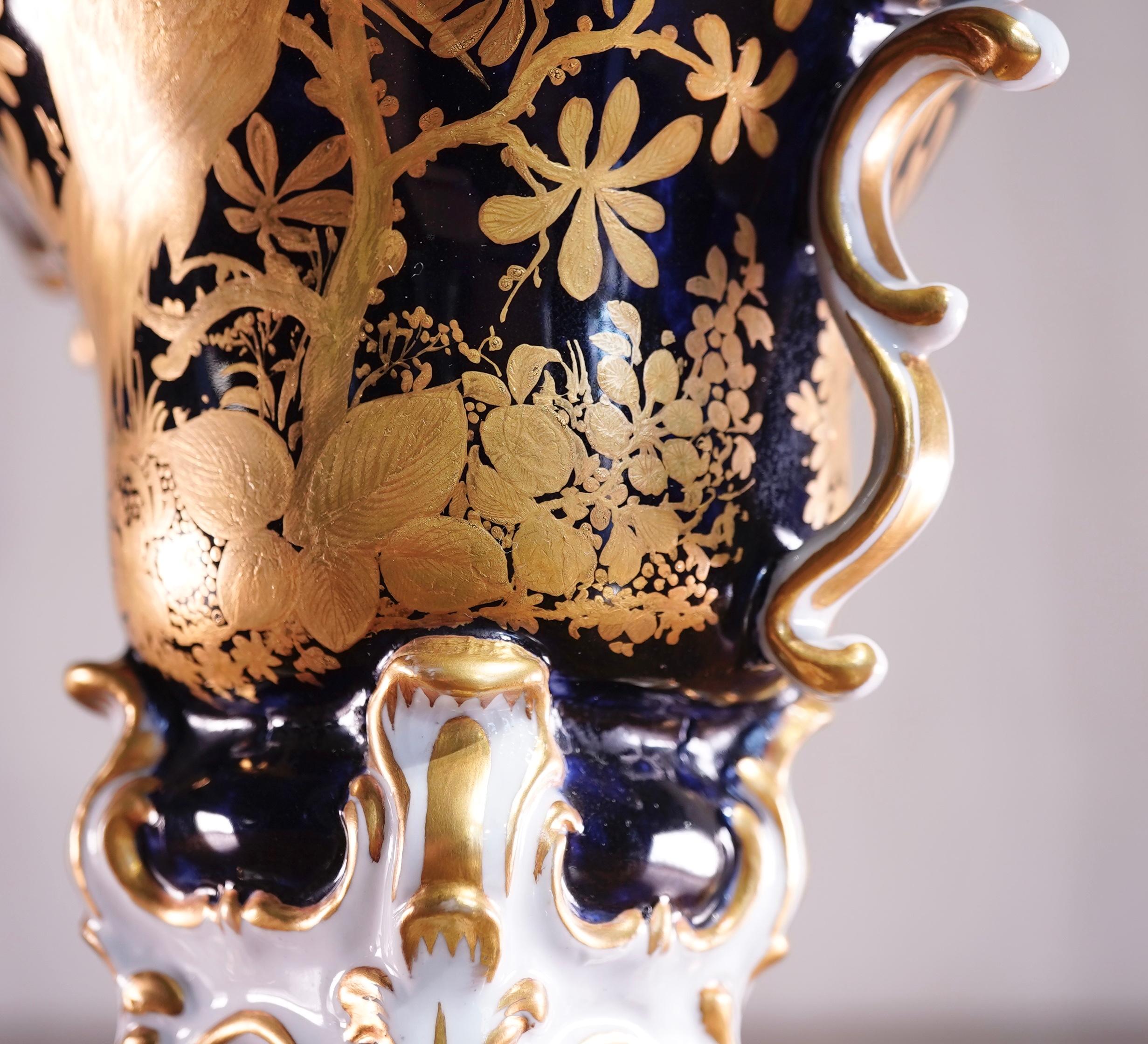 Porcelain Chelsea Gold Anchor Vase, 'Dudley' Type, circa 1765 For Sale