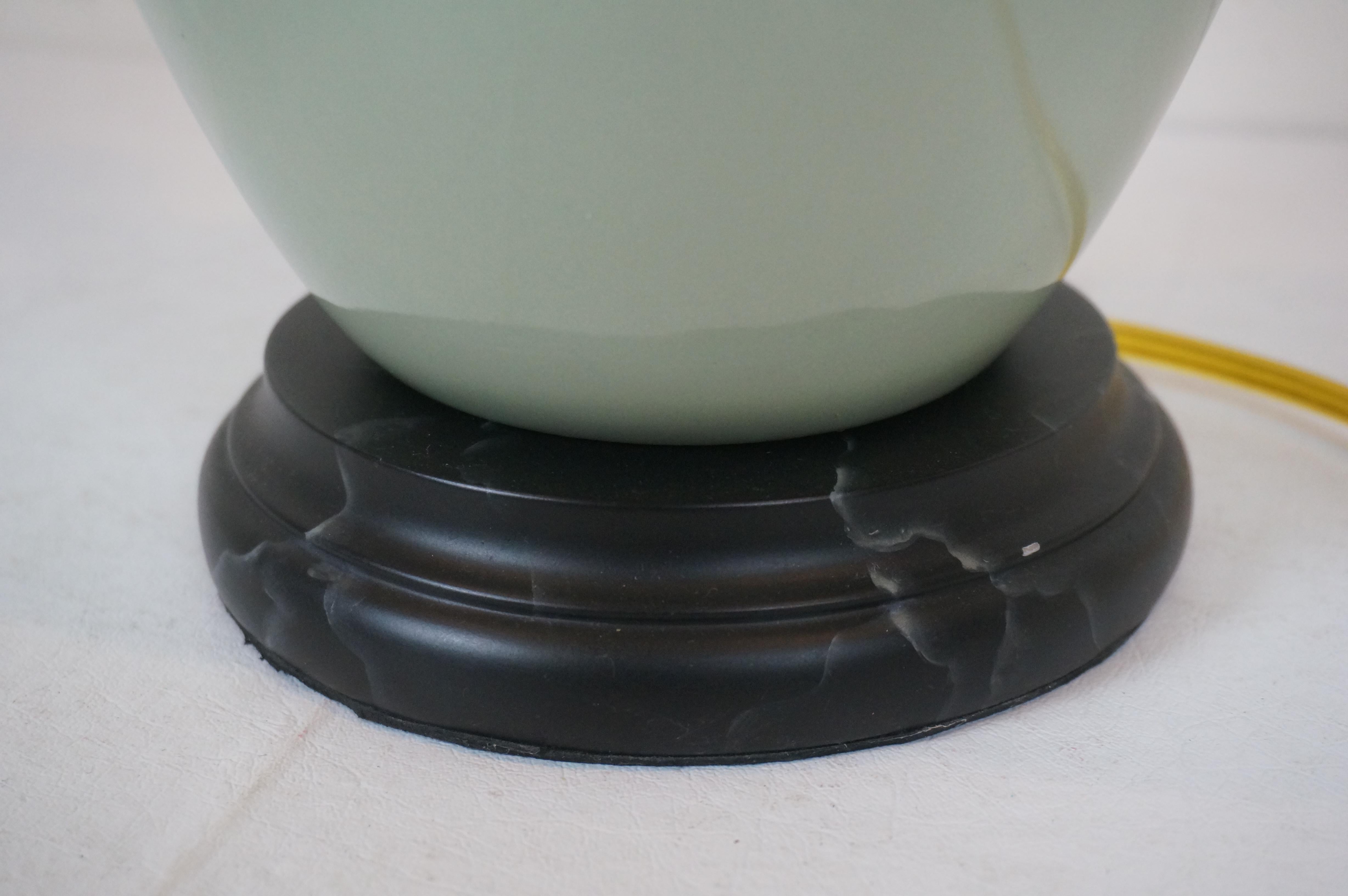 Chelsea House Celadon Green Ceramic Bottle Vase Table Lamp Chinoiserie 31