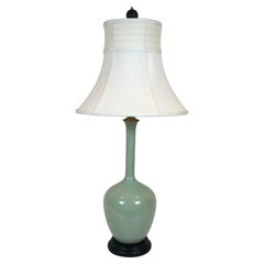 Chelsea House Florero de cerámica verde celadón Lámpara de sobremesa Chinoiserie 31