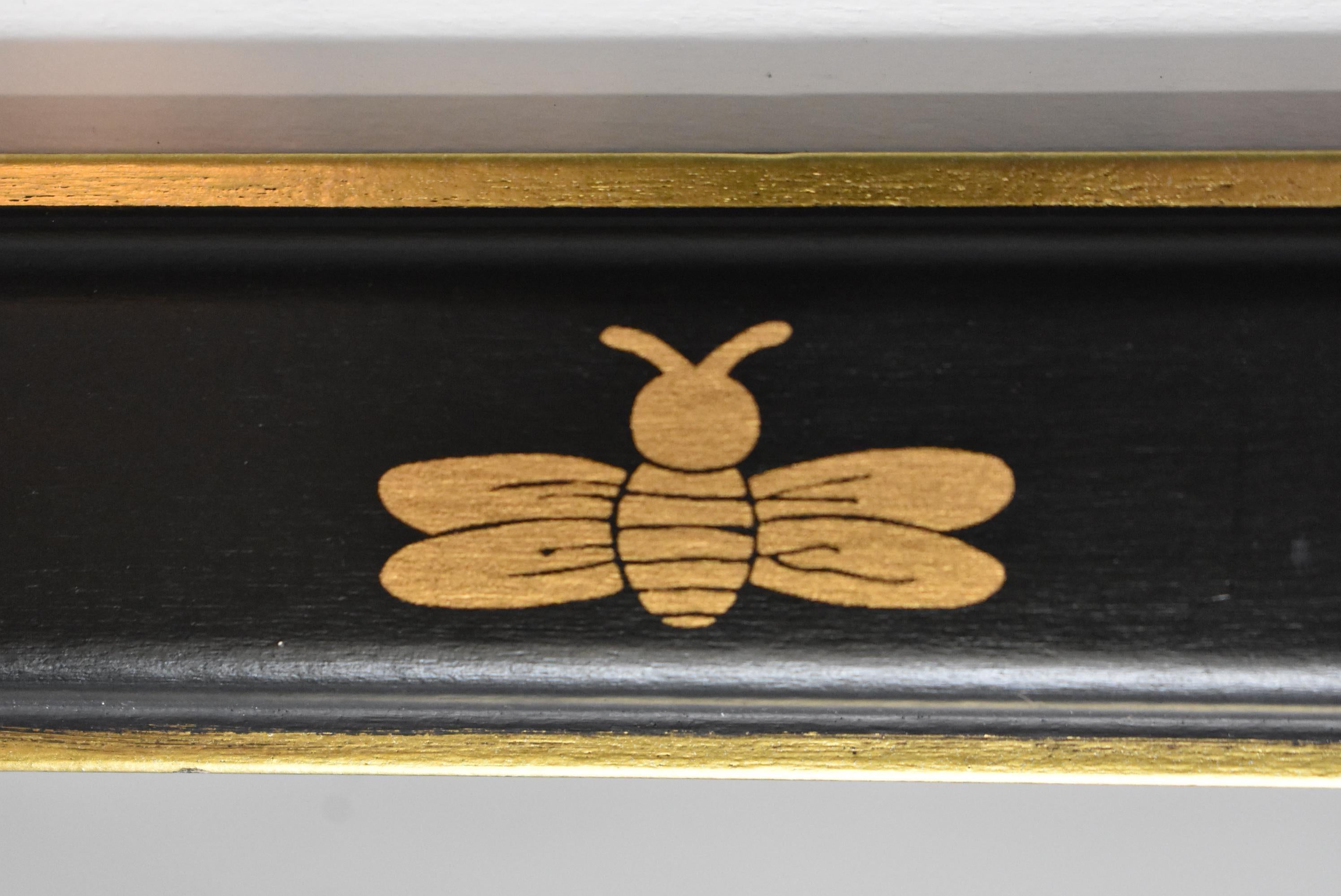 Hand painted gold on black bumblebee frame. December Tulip A by Chelsea House.