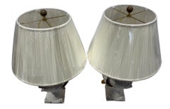 Lámparas de sobremesa de cerámica con hojas de acanto estilo francés Chelsea House - Pareja