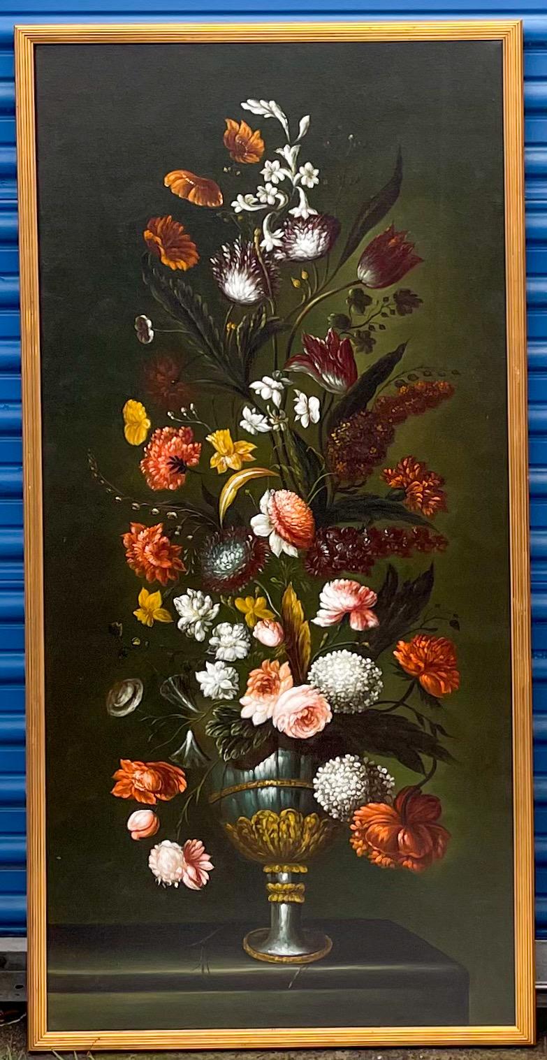 Chelsea House Italian Floral Still Life Oil On Canvas With Gold Leaf Frames, S/2 1