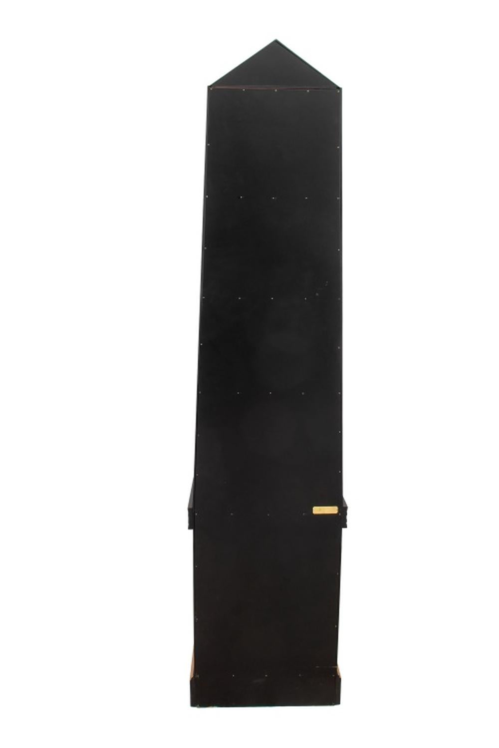 Painted Chelsea House Regency Style Ebonized Obelisk Bookcase