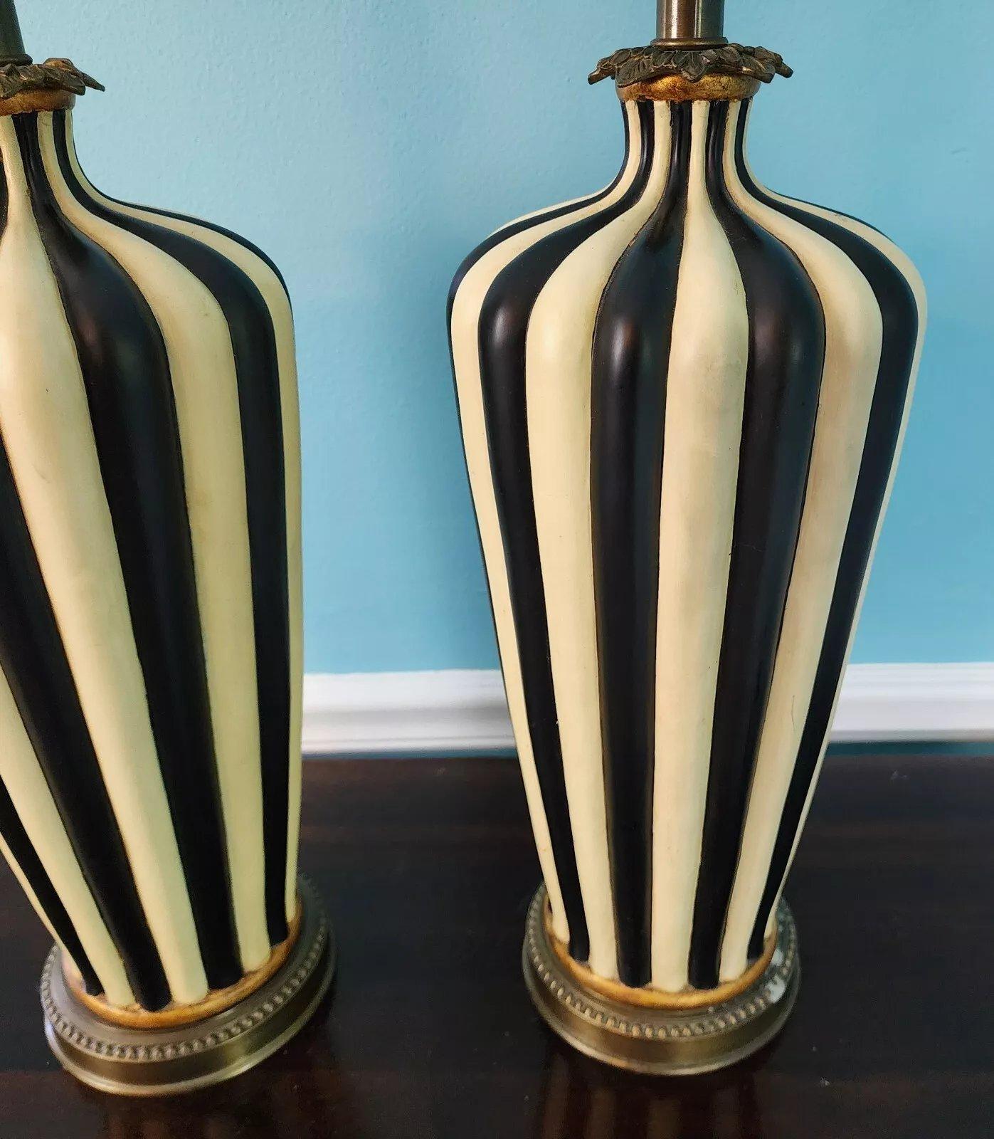 Chelsea House Table Lamps Pair In Good Condition For Sale In Lake Worth, FL