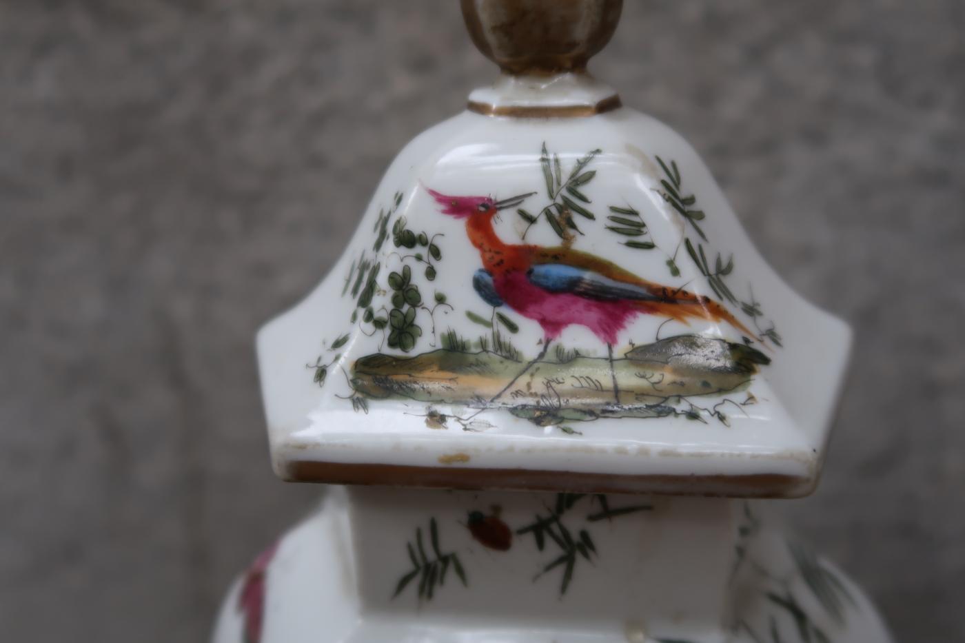 18th Century and Earlier Chelsea, Pair of Color Birds Neoclassical English Porcelain Signed Vases For Sale