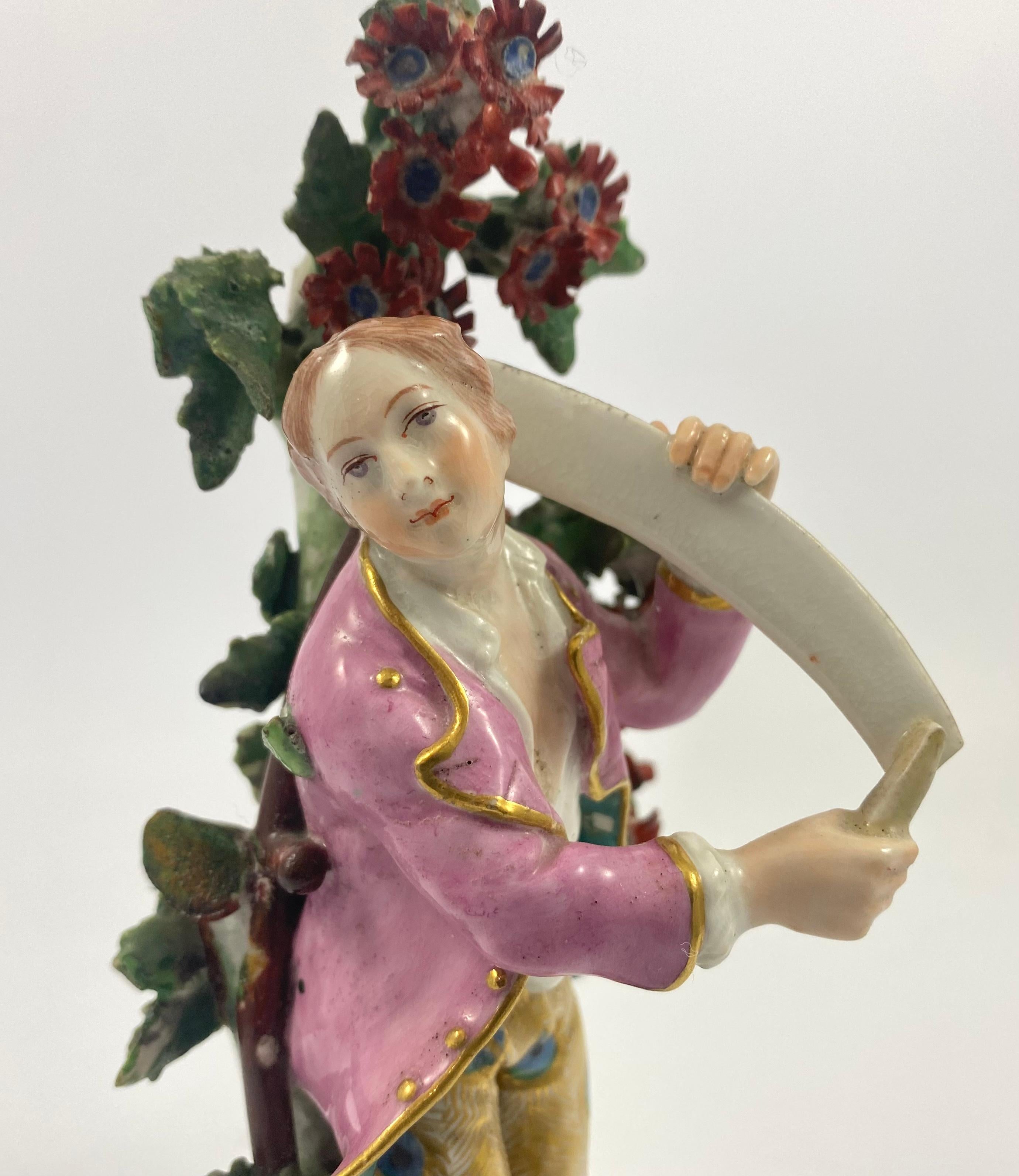 English Chelsea Porcelain Figure of a Farmer, c. 1760