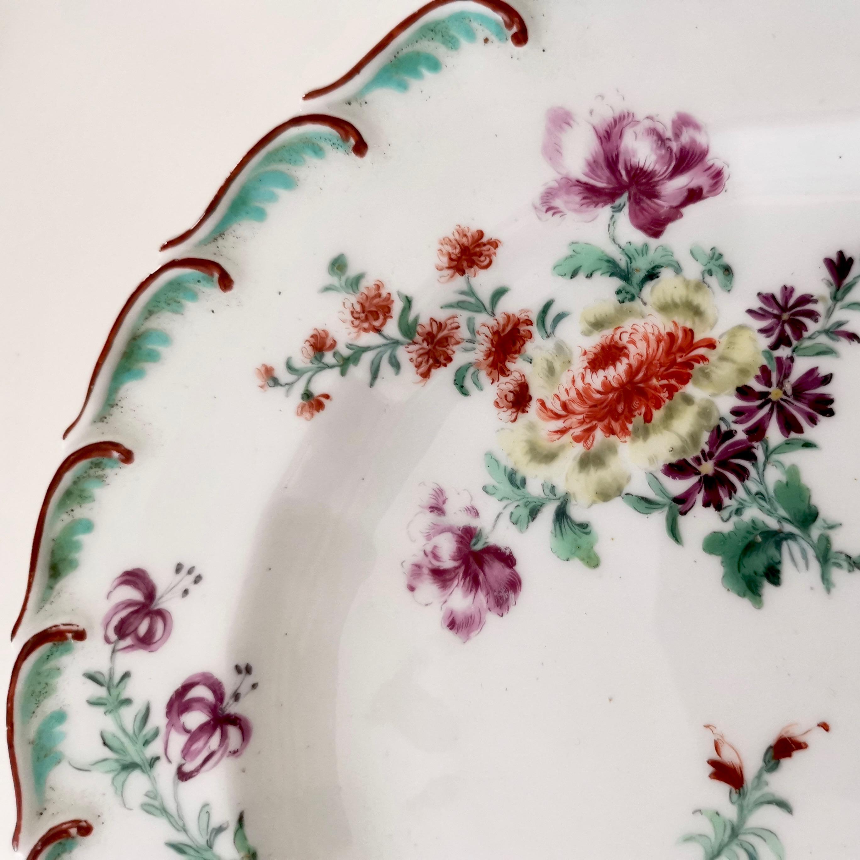 This is a beautiful plate made by Chelsea in circa 1755, which is known as the 