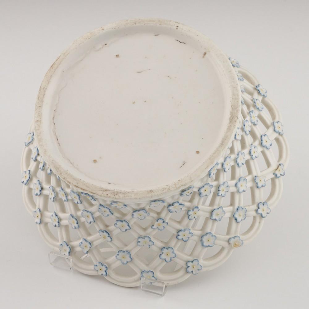 Mid-18th Century Chelsea Porcelain Reticulated Basket c1755 For Sale