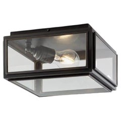 CHELSEA SMALL dark bronze ribbed glass