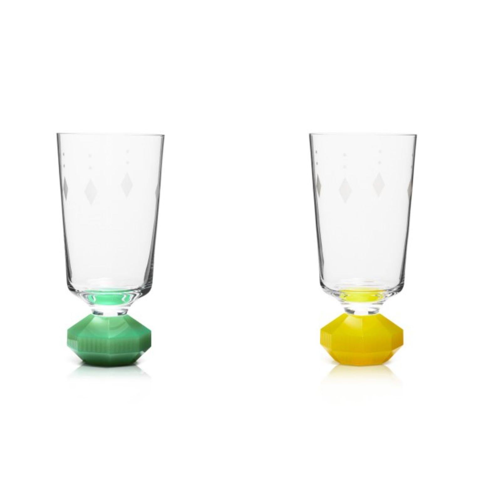 Chelsea Großes grünes Glas von Reflections Copenhagen (Dänisch) im Angebot