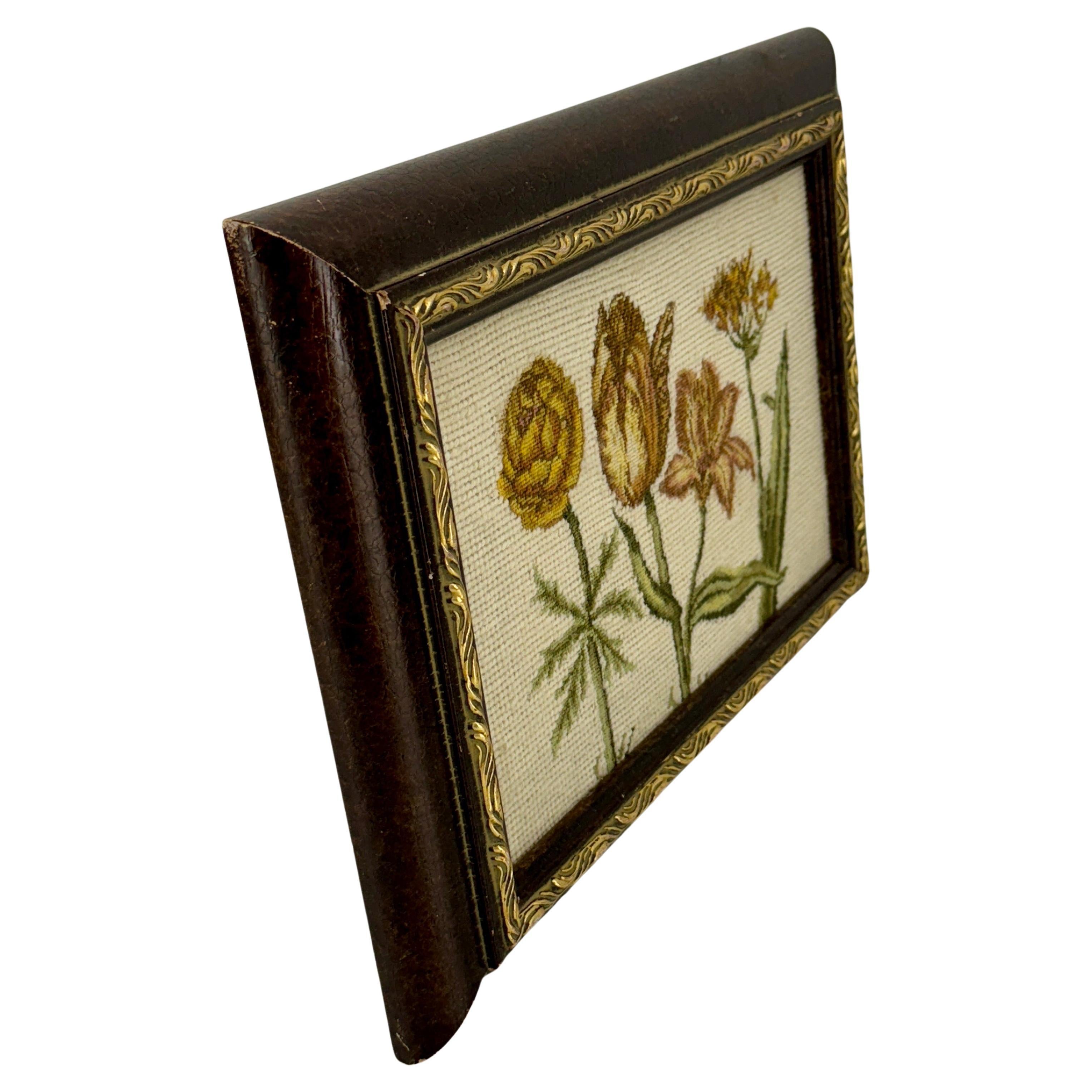 Chelsea Textiles Original Needlepoint Tulip Artwork  For Sale 2