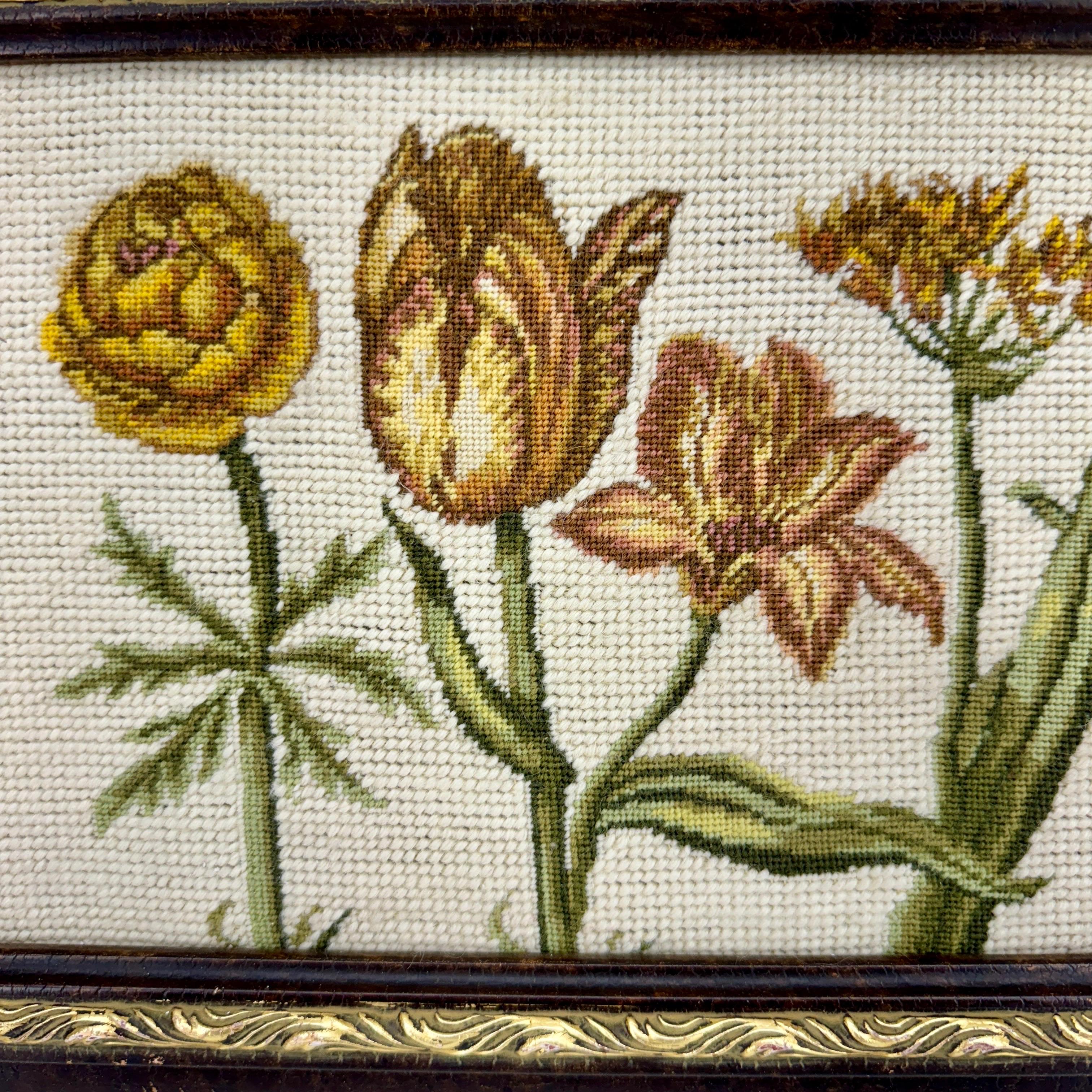 Chelsea Textiles Original Needlepoint Tulip Artwork  For Sale 5