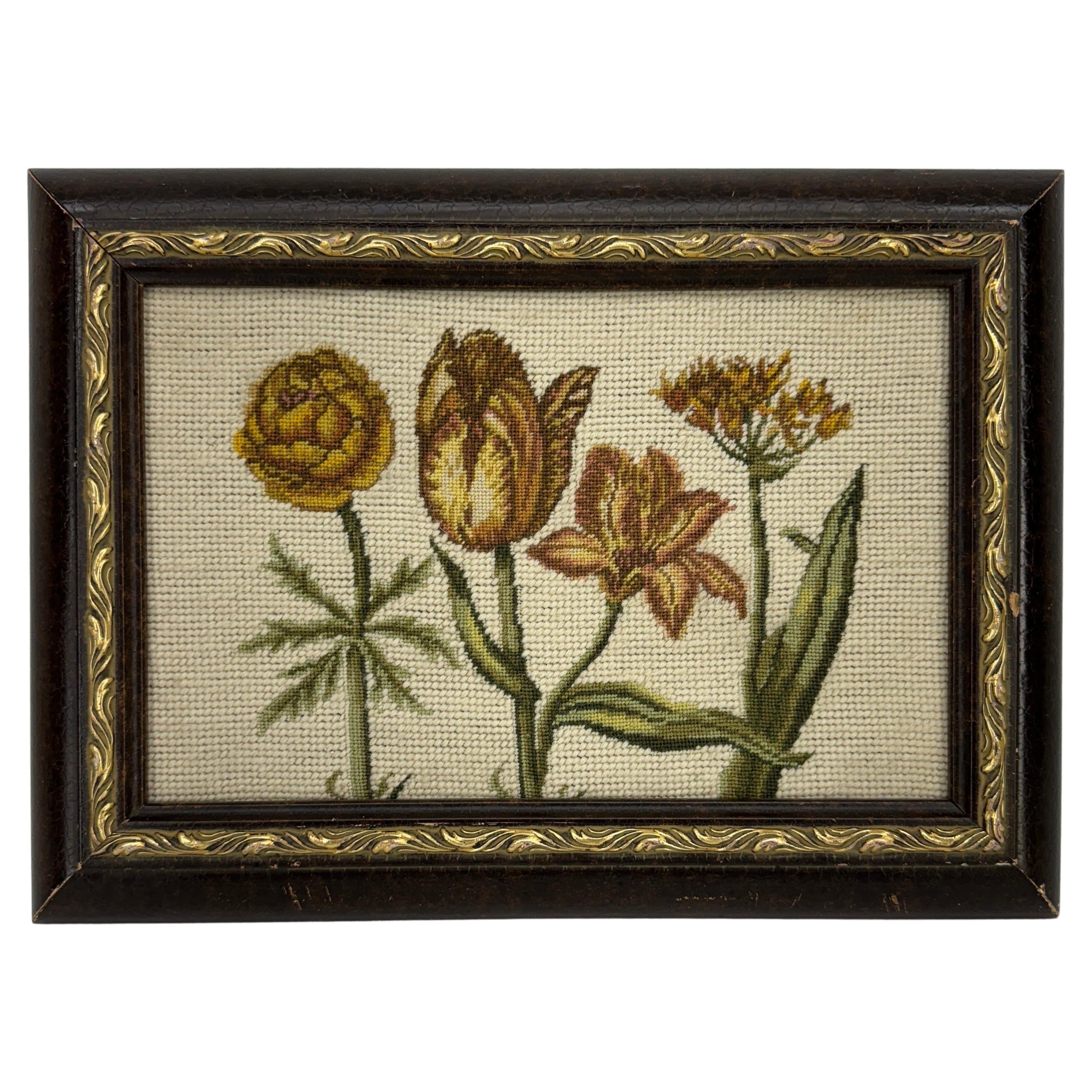 Chelsea Textiles Original Needlepoint Tulip Artwork 