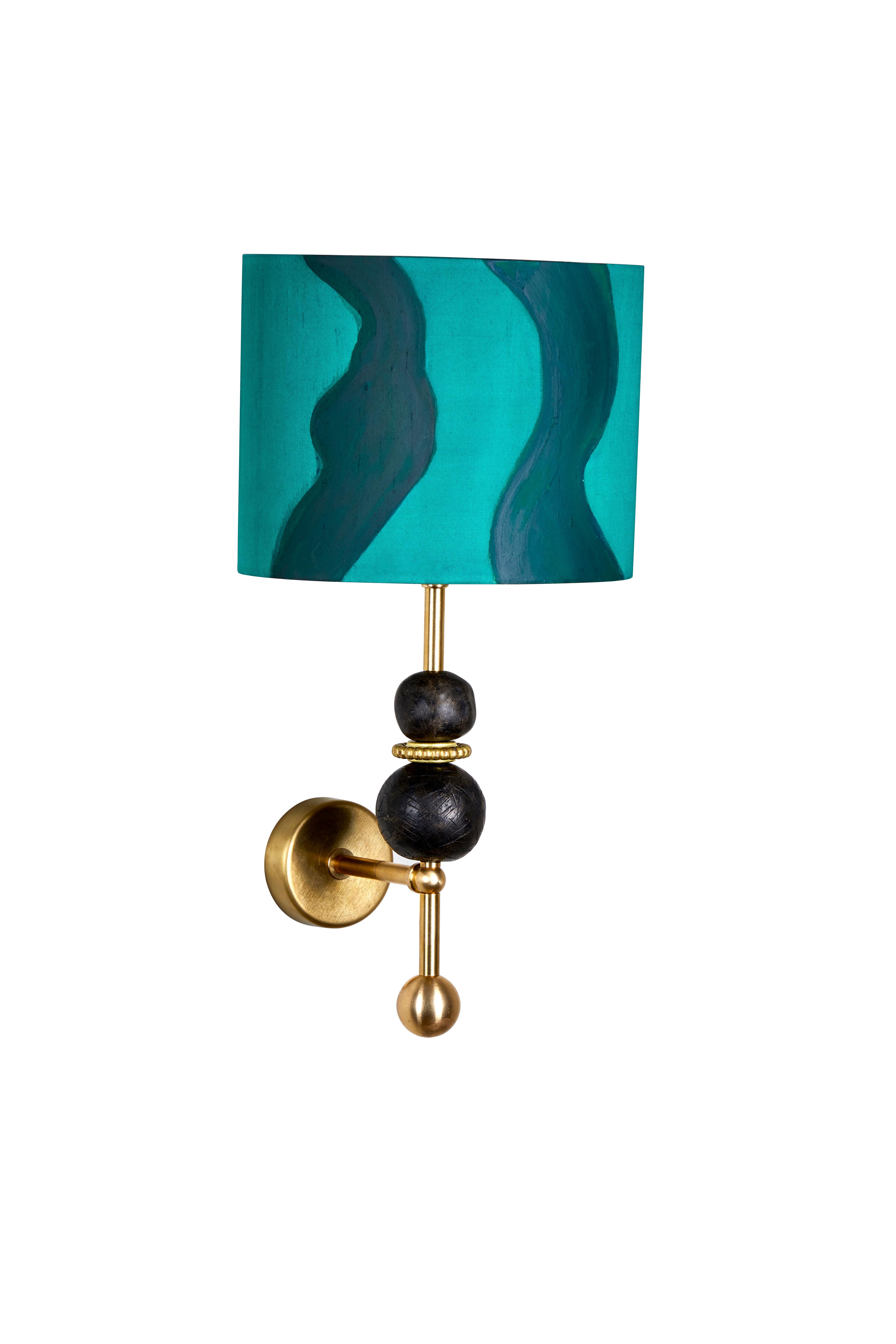 Modern Chelsea Wall Light by Margit Wittig in Brass and Bronze-Resin