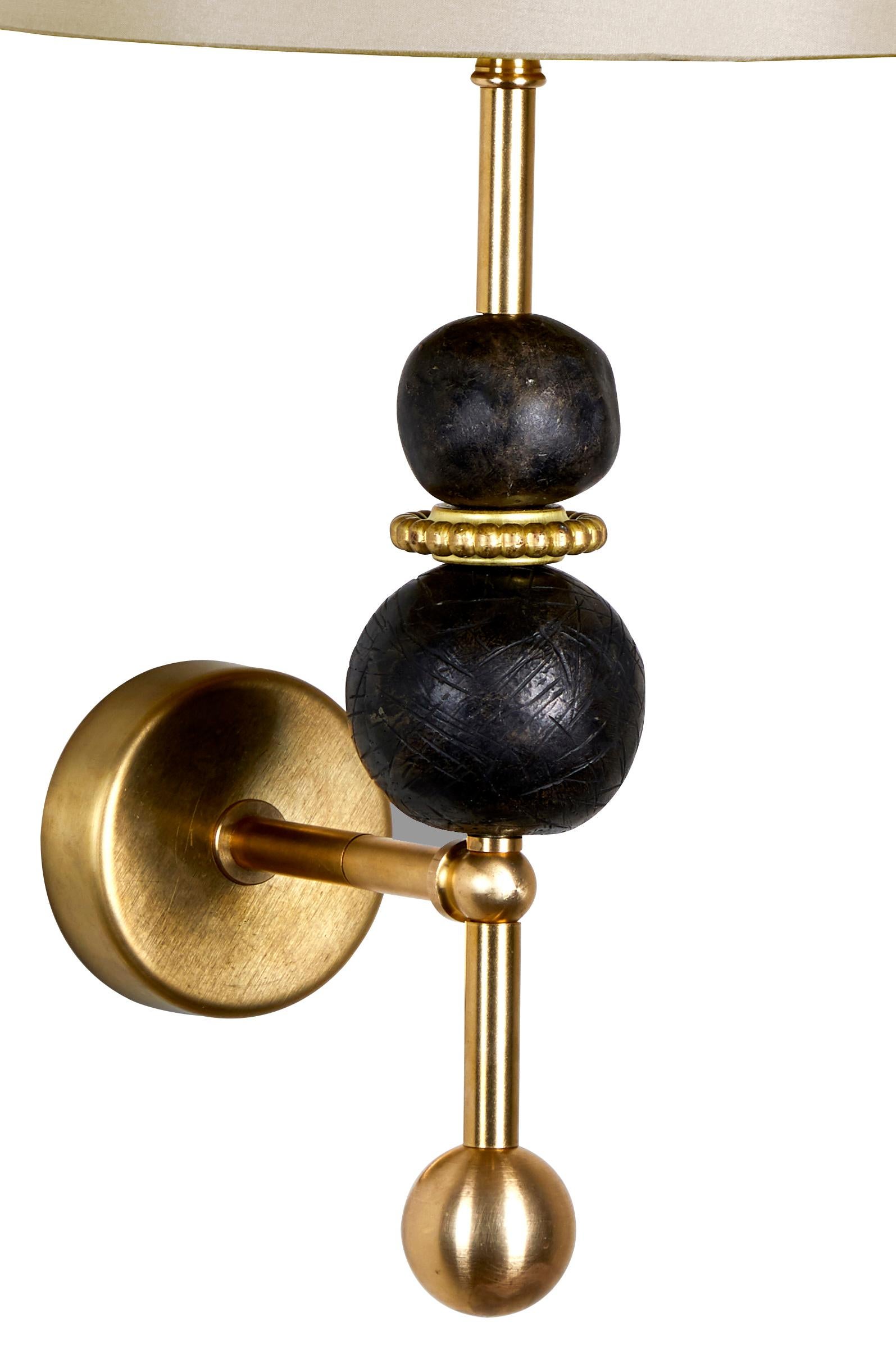 English Chelsea Wall Light by Margit Wittig in Brass and Bronze-Resin