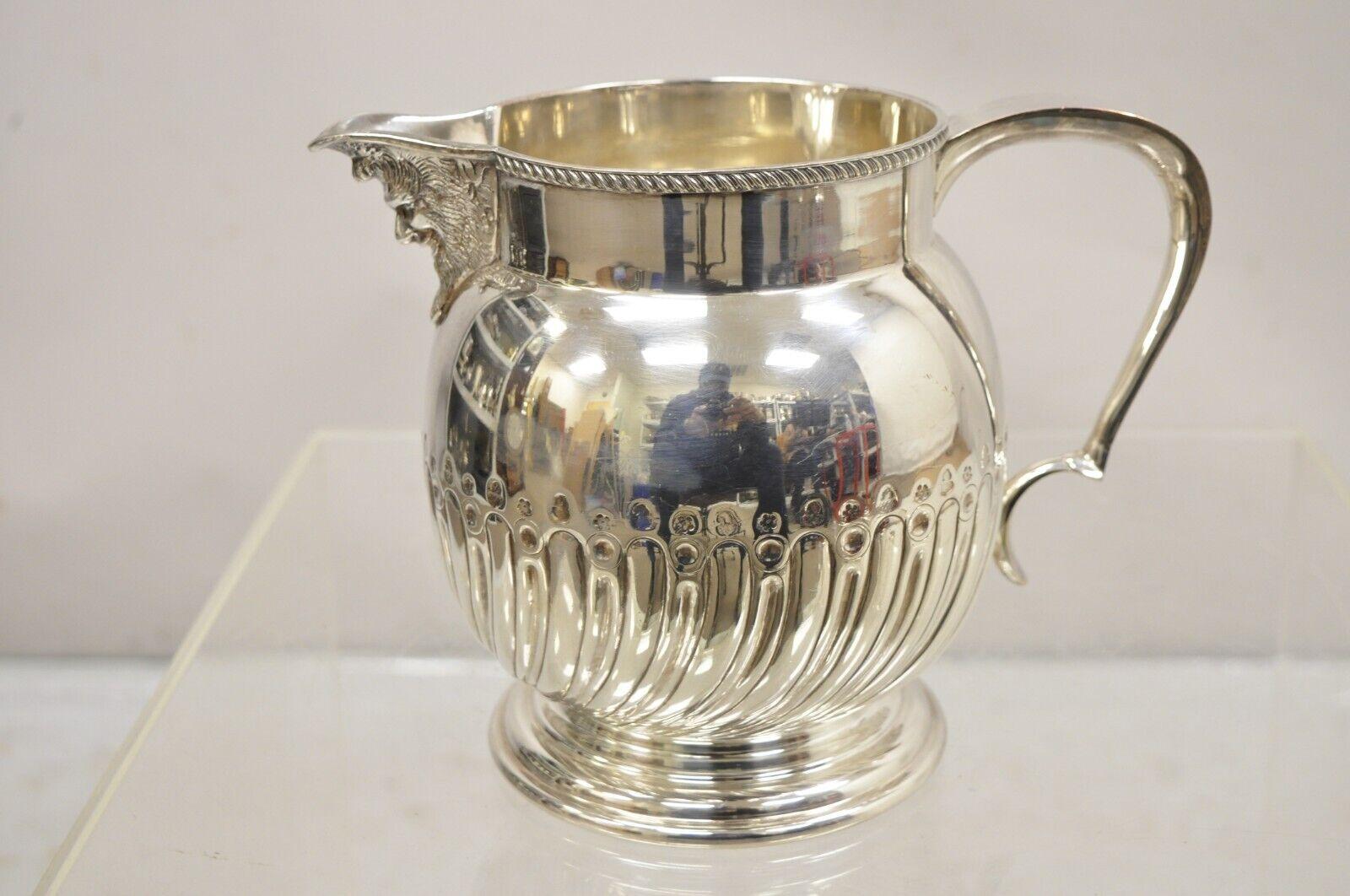 Cheltenham & Co England Silver Plated Hand Chased Bacchus Wine Water Pitcher For Sale 7