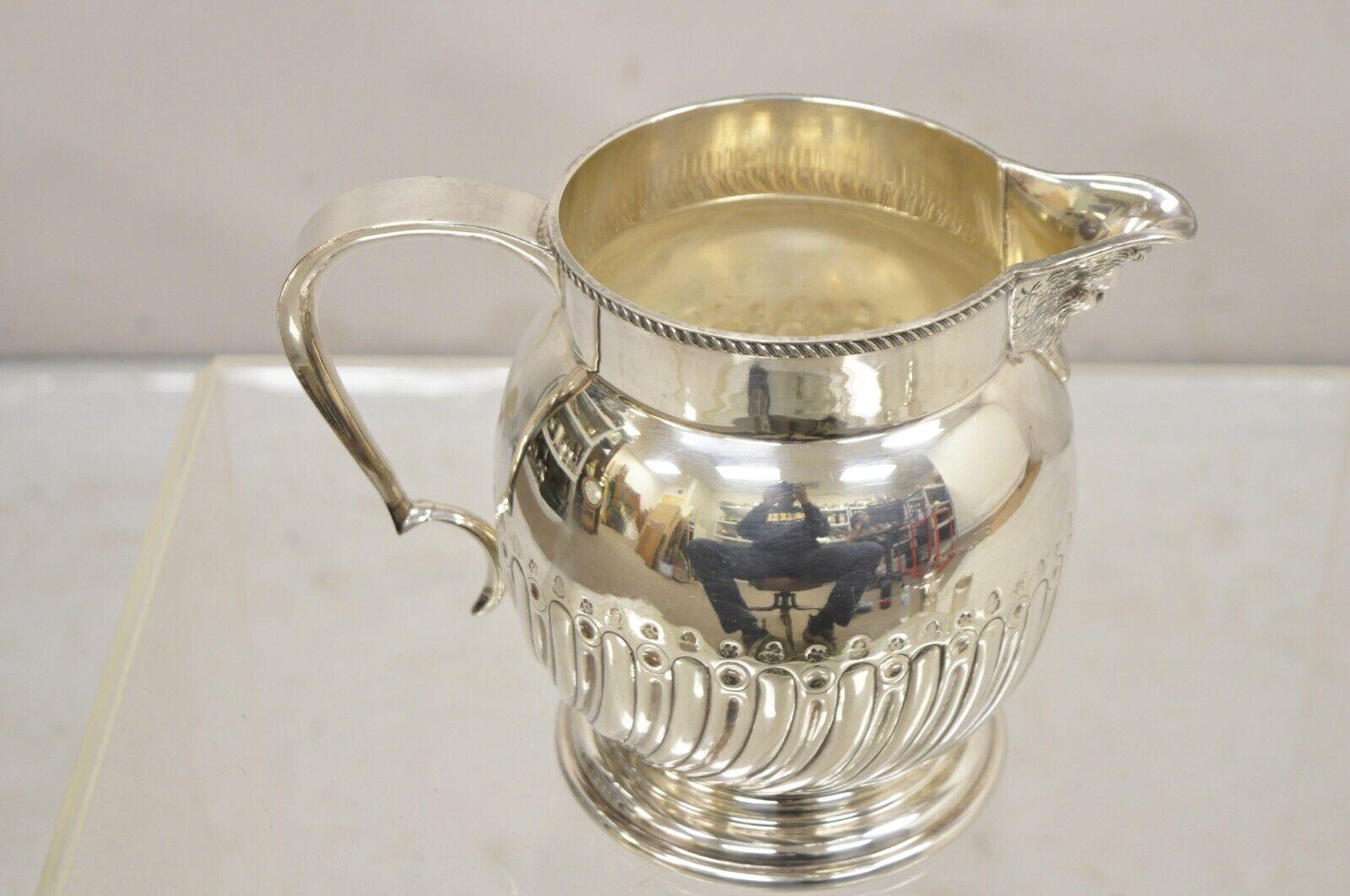 Cheltenham & Co England Silver Plated Hand Chased Bacchus Wine Water Pitcher For Sale 2