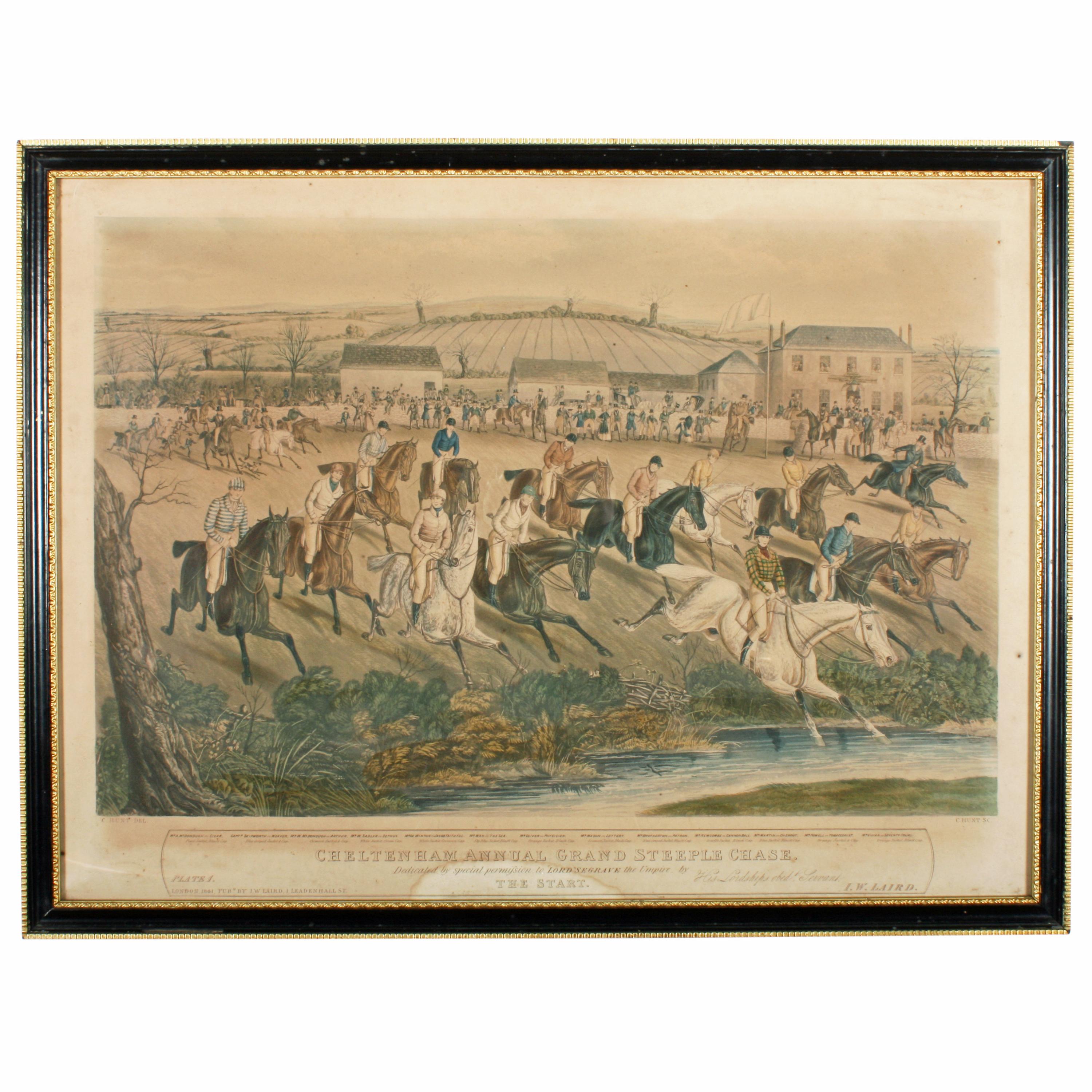 Victorian Cheltenham Grand Steeple Chase Etchings For Sale