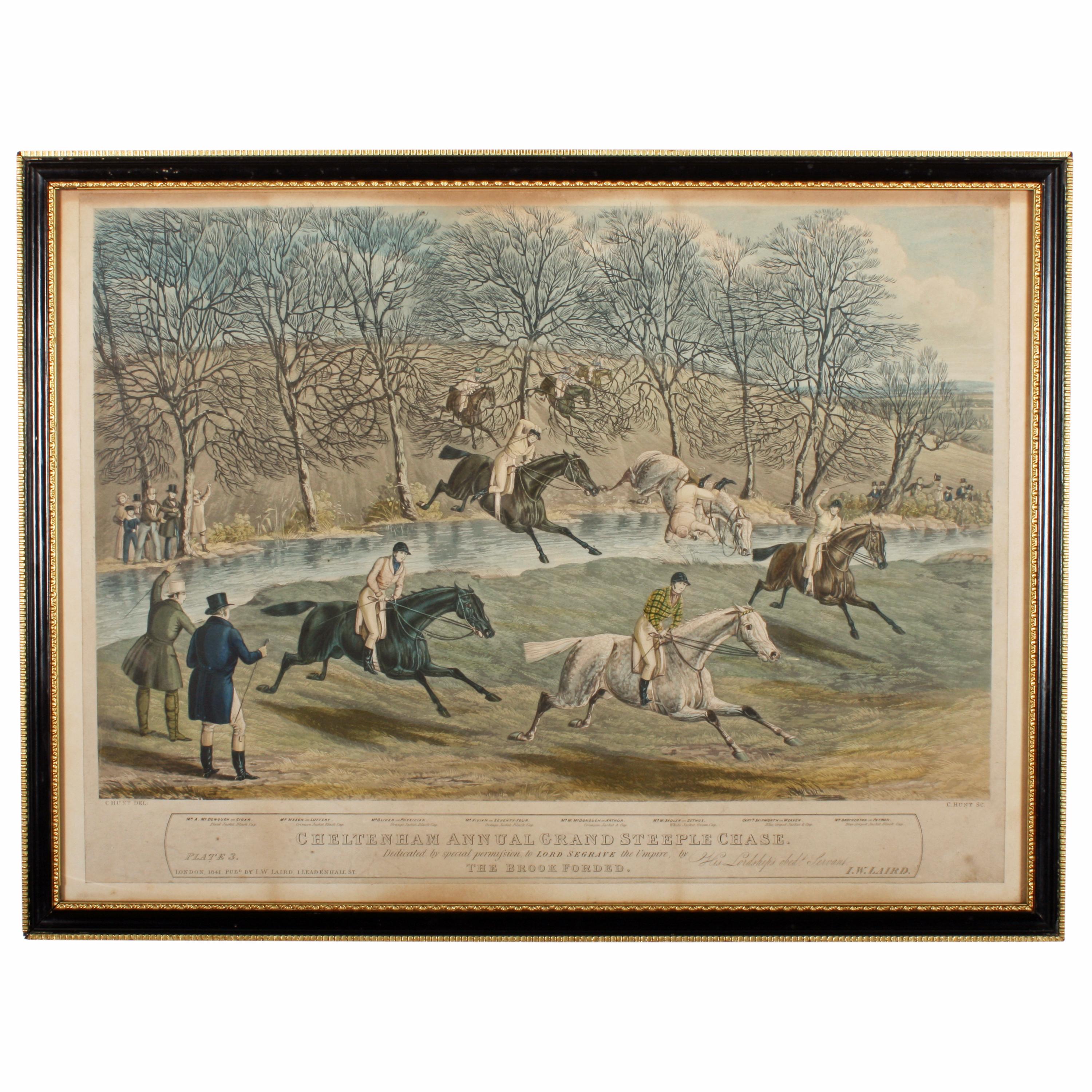 Mid-19th Century Cheltenham Grand Steeple Chase Etchings For Sale