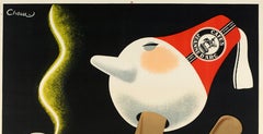 Chem, Original Vintage Poster, Jeanne d'Arc Coffee, Roaster, Fez, Fingers, 1934