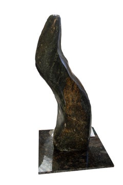 "My Dear Friend, " Green Serpentine Stone signed by Chemedu Jemali a Shona