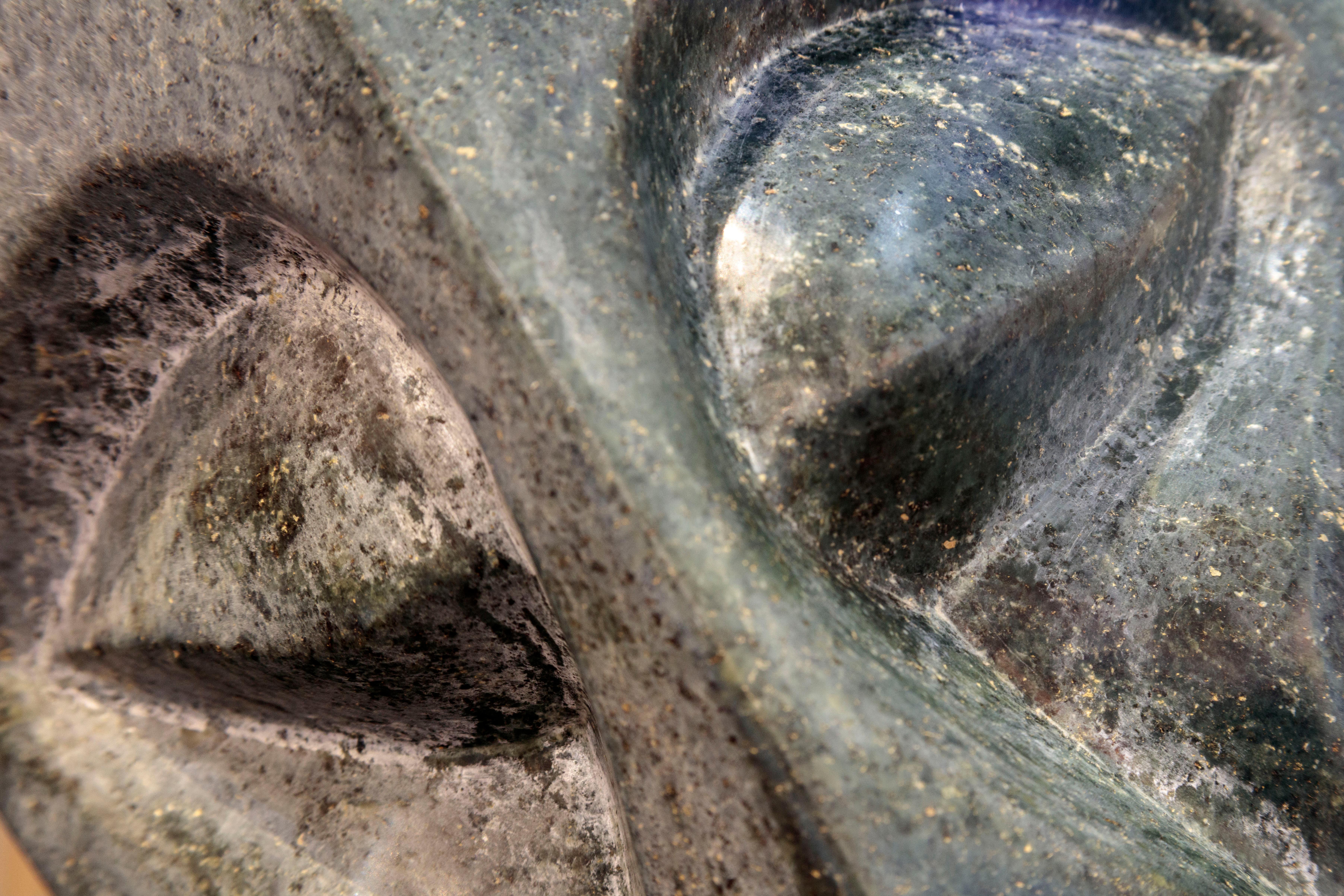 'Special Catch' stone Shona sculpture figure and fish signed by Chemedu Jemali For Sale 3