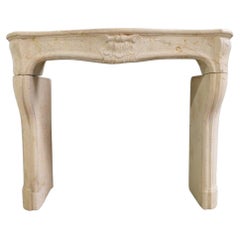 Antique Louis XV Stone Fireplace — Hand-Carved French Mantel