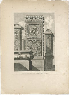 Cheminées du Louvre – Architectural Engraving by Louis-Pierre Baltard, ca.1803