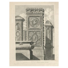 Cheminées du Louvre – Architectural Engraving by Louis-Pierre Baltard, ca.1803