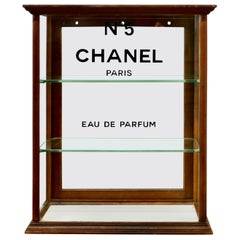 Antique Chemist Shop Perfume Display Cabinet, Chanel No 5