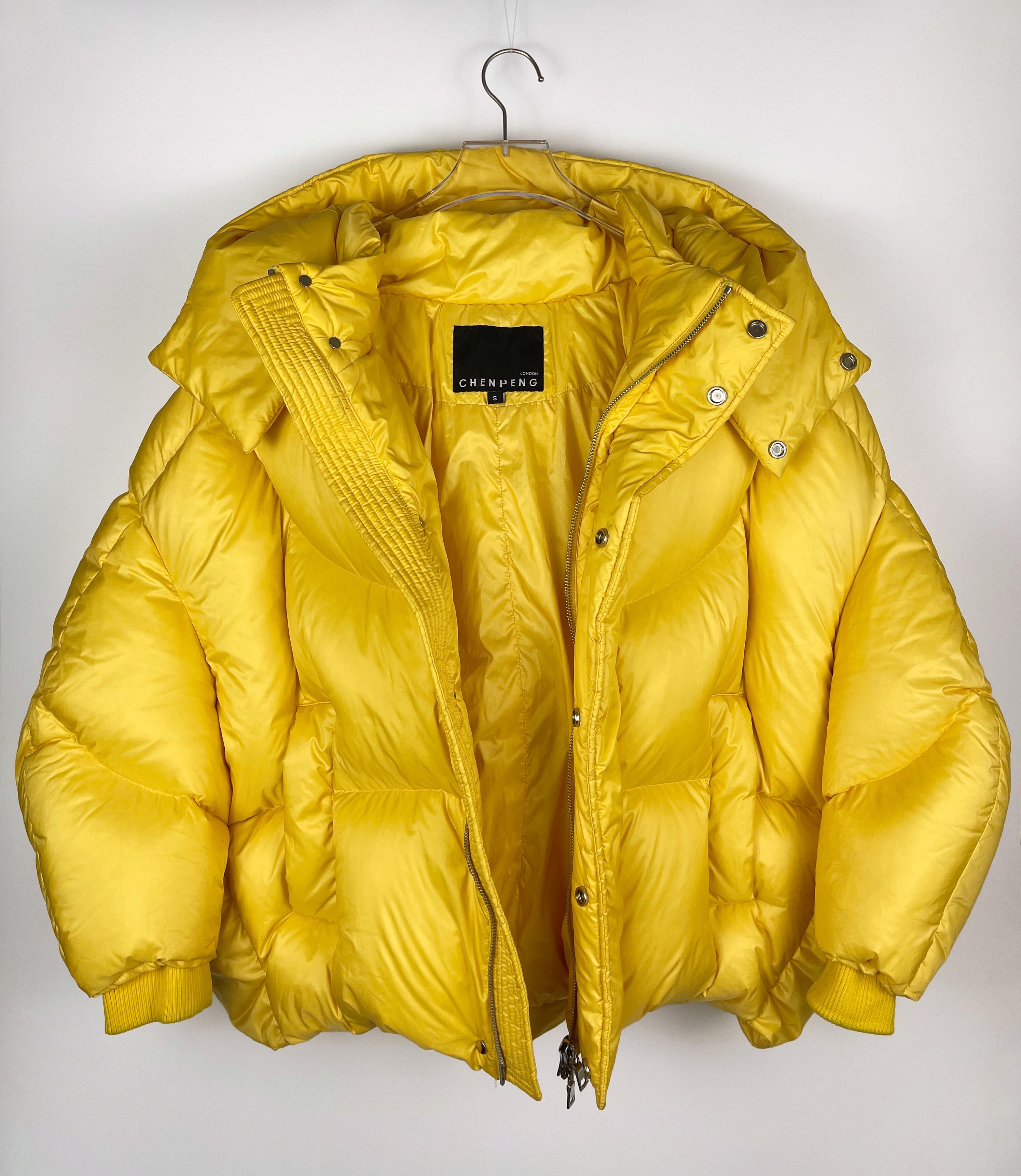 Chen Peng A/W2018 Yellow Bandana Puffer Jacket For Sale 1