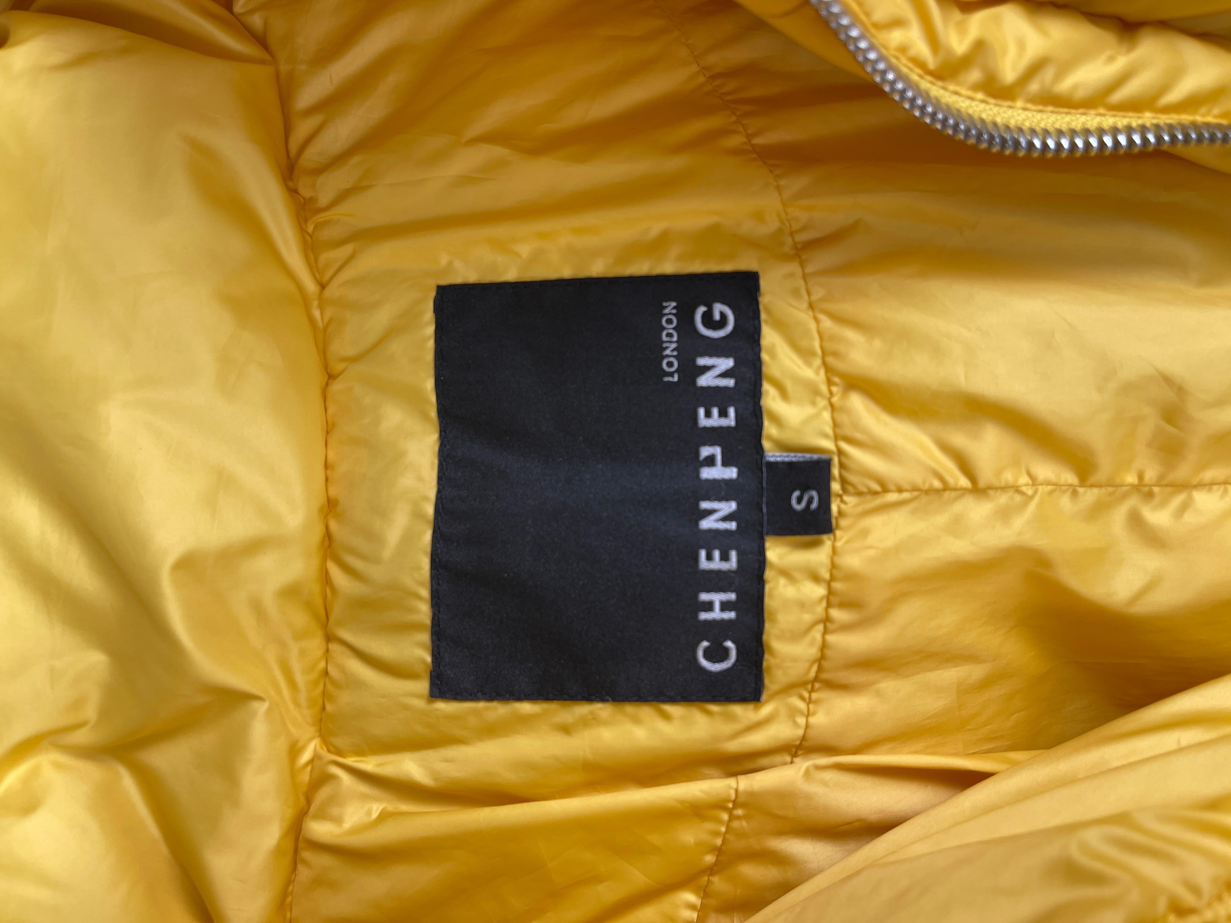 Chen Peng A/W2018 Yellow Bandana Puffer Jacket For Sale 2