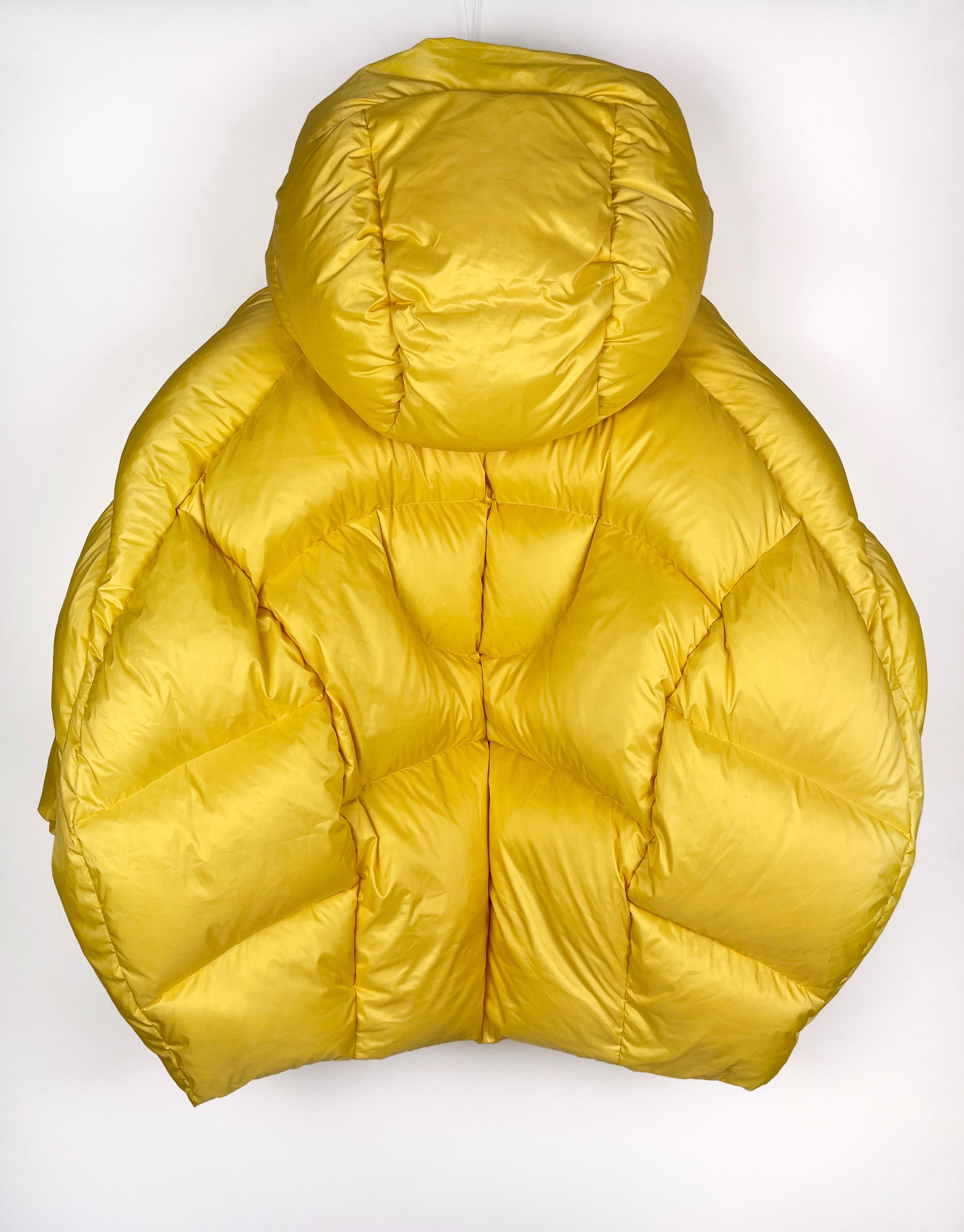 Chen Peng A/W2018 Yellow Bandana Puffer Jacket For Sale 4