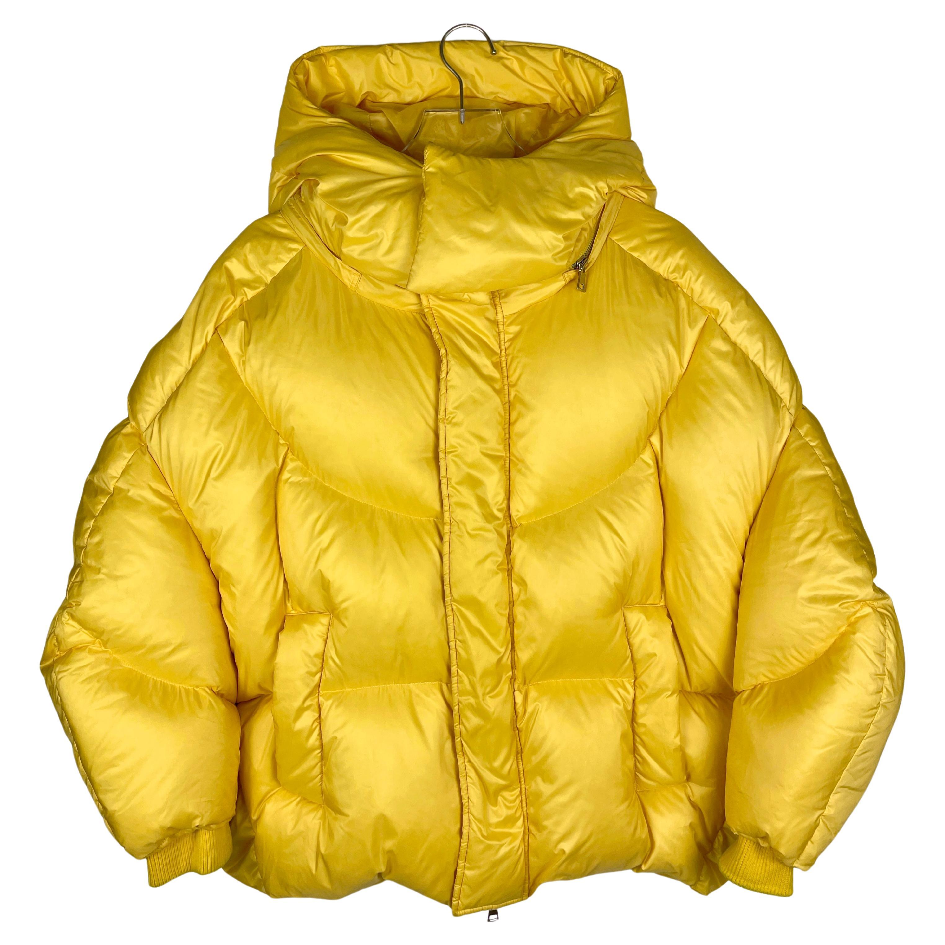 Chen Peng A/W2018 Yellow Bandana Puffer Jacket For Sale
