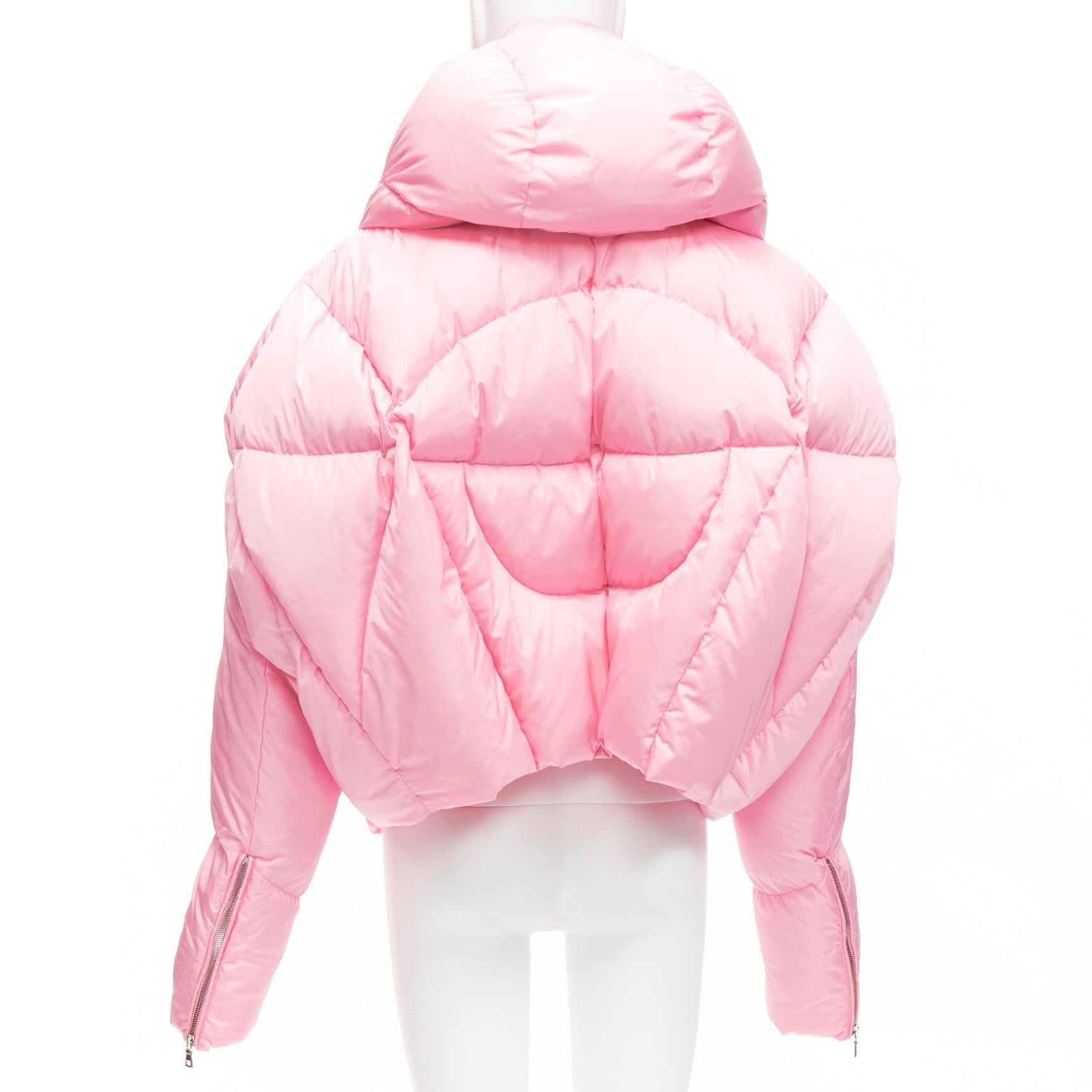 CHEN PENG pink giant hood space cocoon oversized puffer jacket XS Rihanna 1
