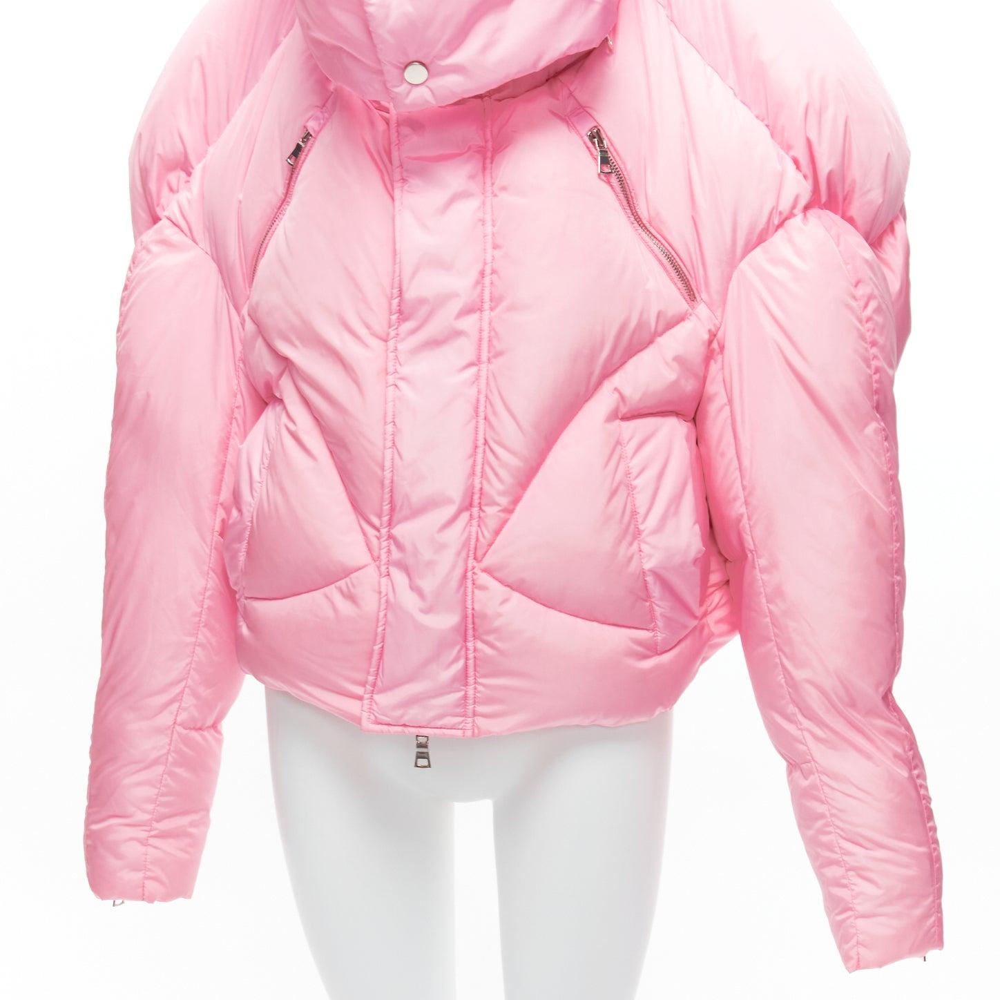 CHEN PENG pink giant hood space cocoon oversized puffer jacket XS Rihanna 4