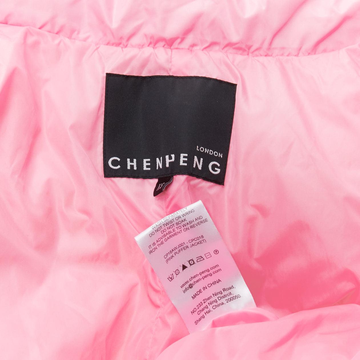 CHEN PENG pink giant hood space cocoon oversized puffer jacket XS Rihanna 5