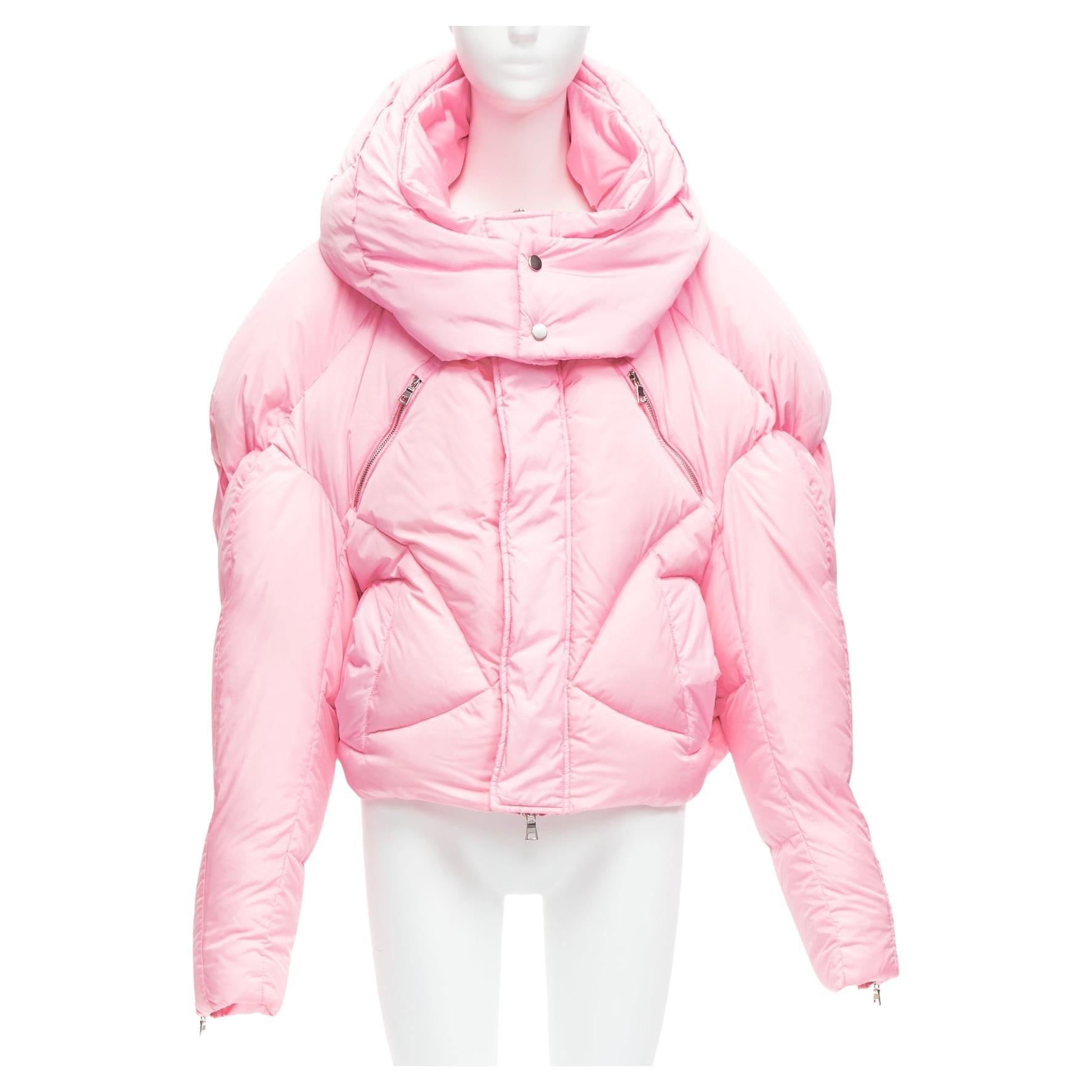 CHEN PENG pink giant hood space cocoon oversized puffer jacket XS Rihanna