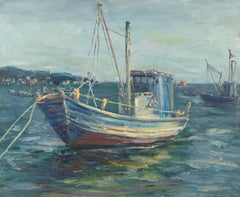 Chen Yao Wasserlandschaft Original Öl auf Leinwand "Boot auf dem Meer"