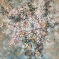 « Éveil » de Chen Yi Ching – Peinture nihonga contemporaine, « Arbre en fleurs »